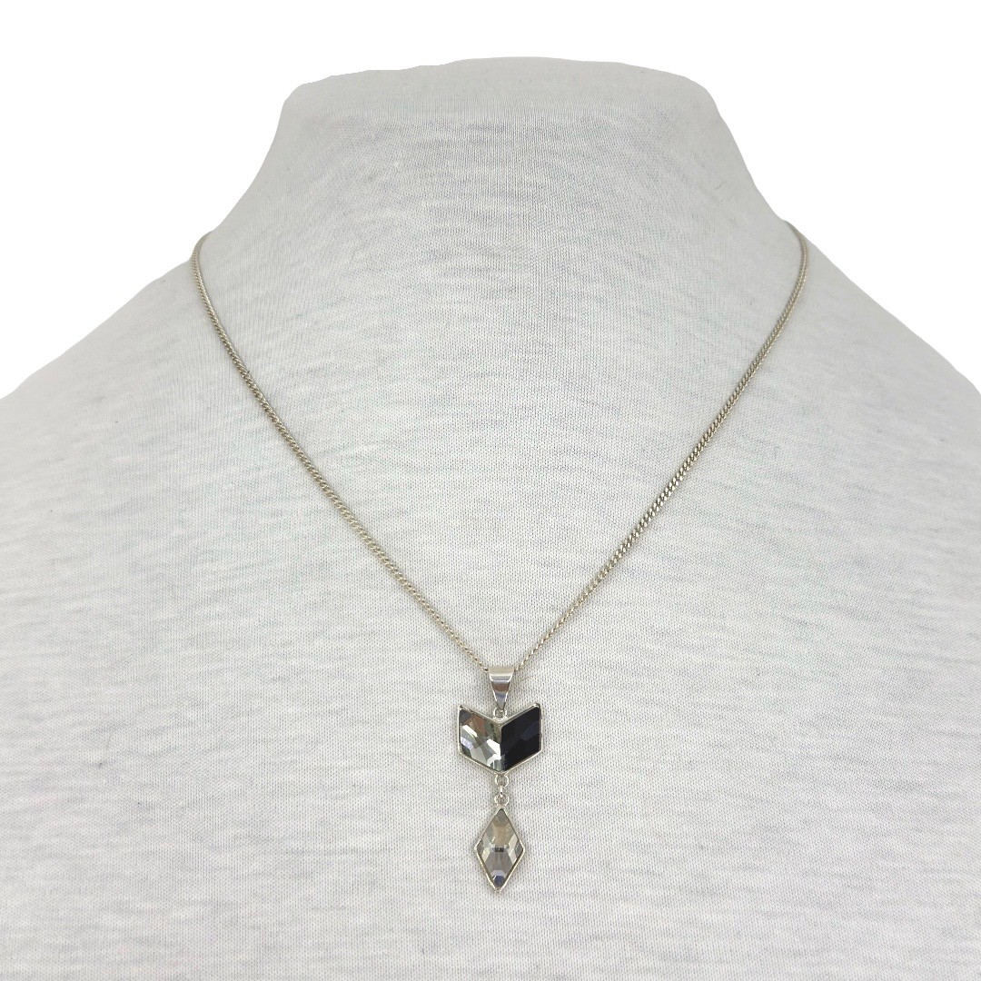swarovski elements crystal lized silver tone necklace - GM308 - photo 2