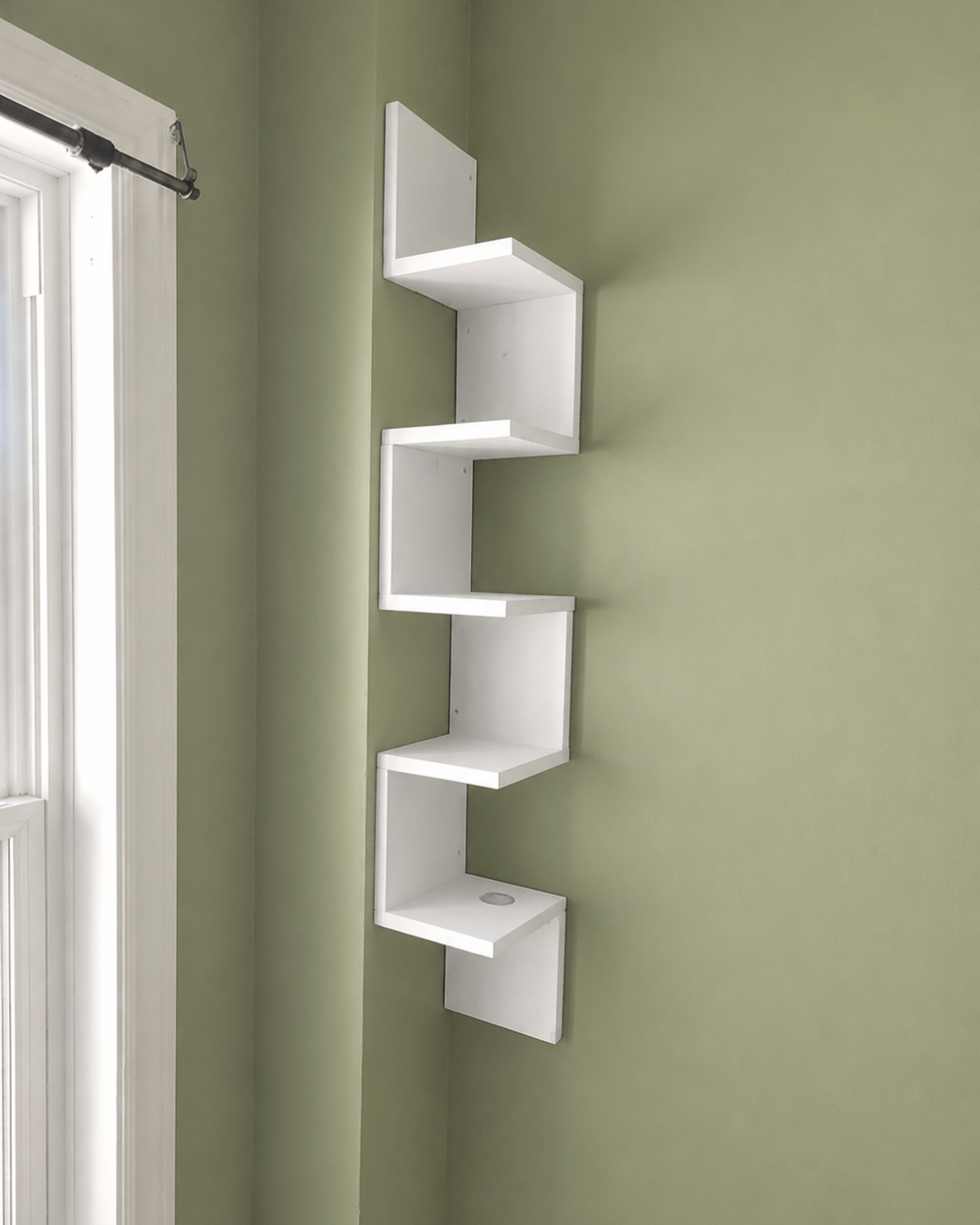 Zigzag Corner Shelf  - Space Saving Organizer Home Decore - photo 2