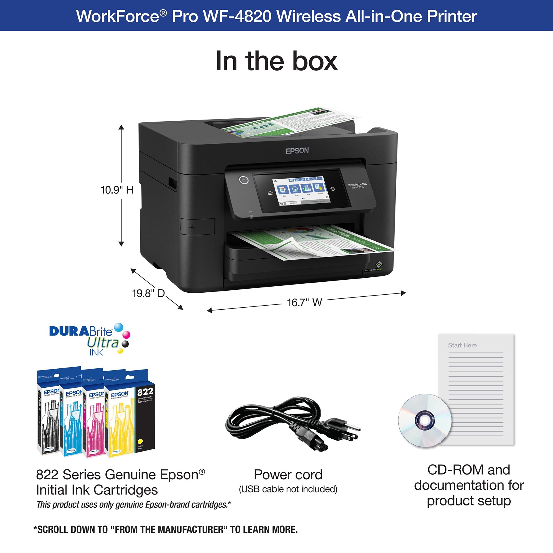 Epson WorkForce Pro WF-4820 Wireless All-in-One Printer - photo 4
