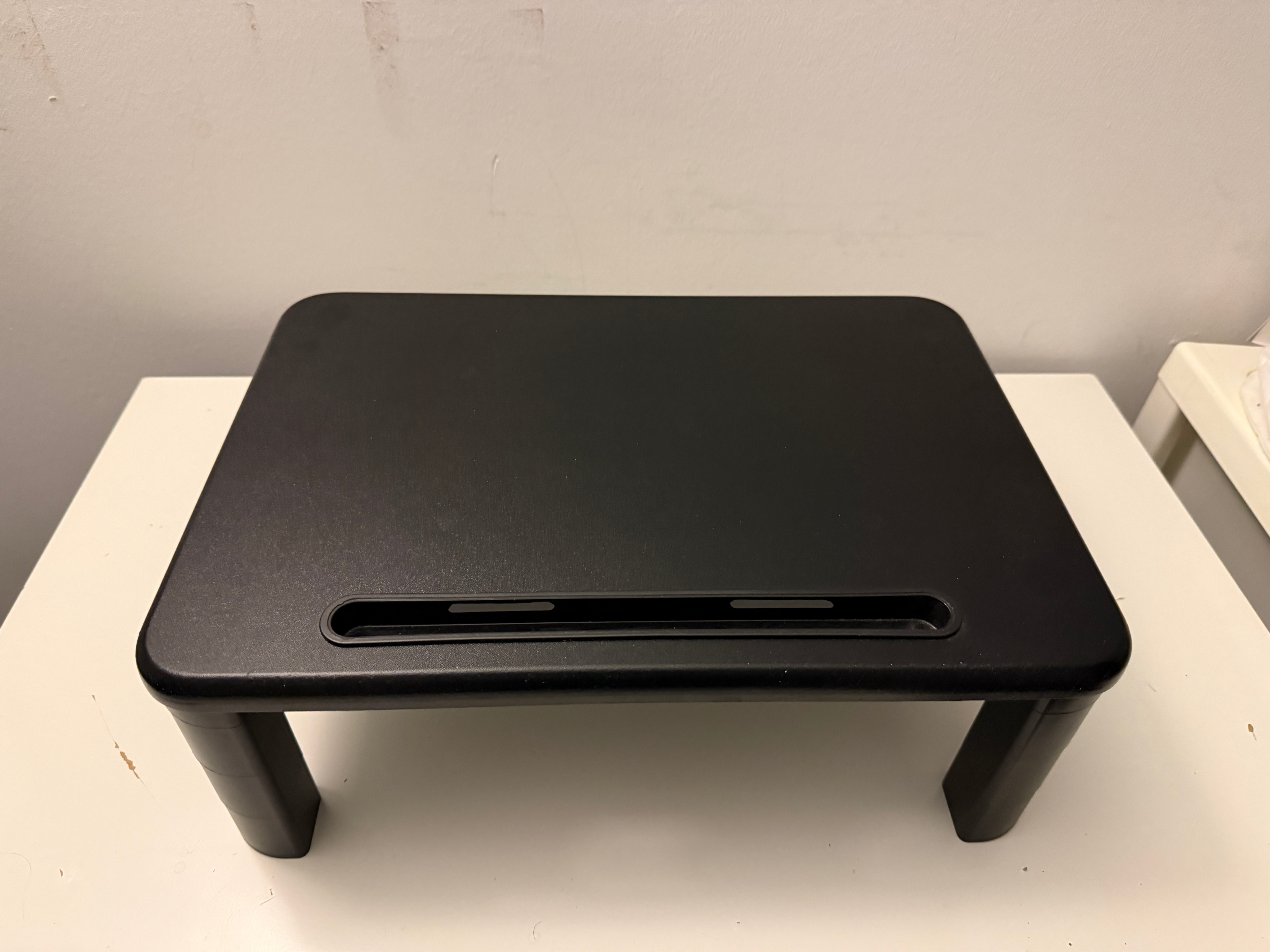 Monitor Riser & Laptop Stand with Device Slot (Black)