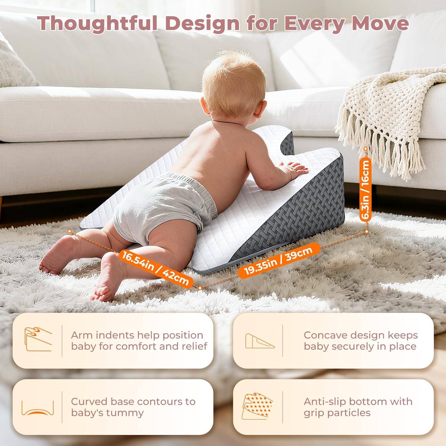NEW~ Memory Foam Baby Support Prop Pillow Infant 0–12M - photo 4