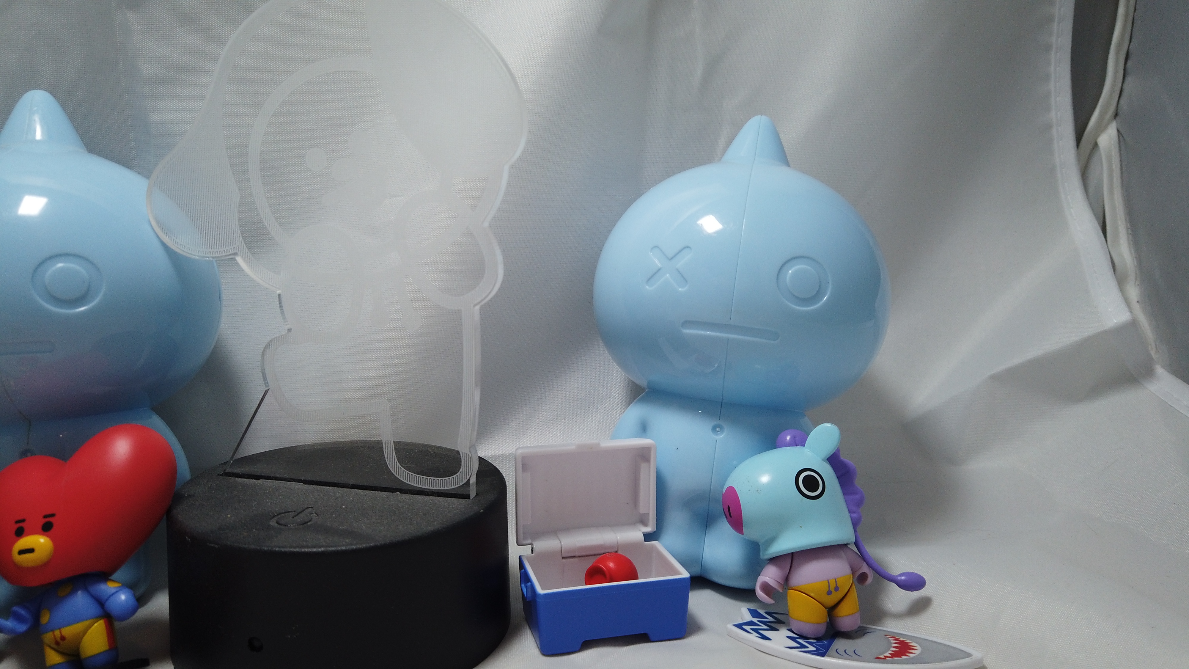 BT21 BTS Figure Lot - VAN TATA MANG Mini Figures + Acrylic LED L - photo 5