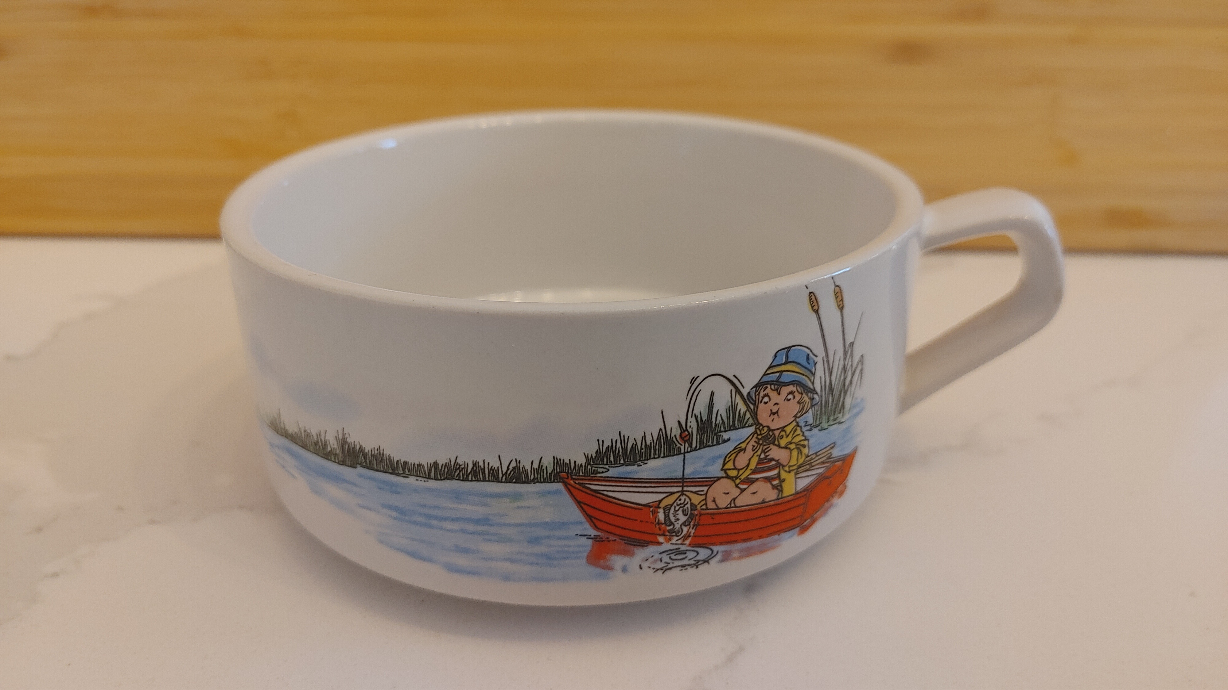 Set of 6 Vintage Soup Bowls with Children's Illustrations - photo 2