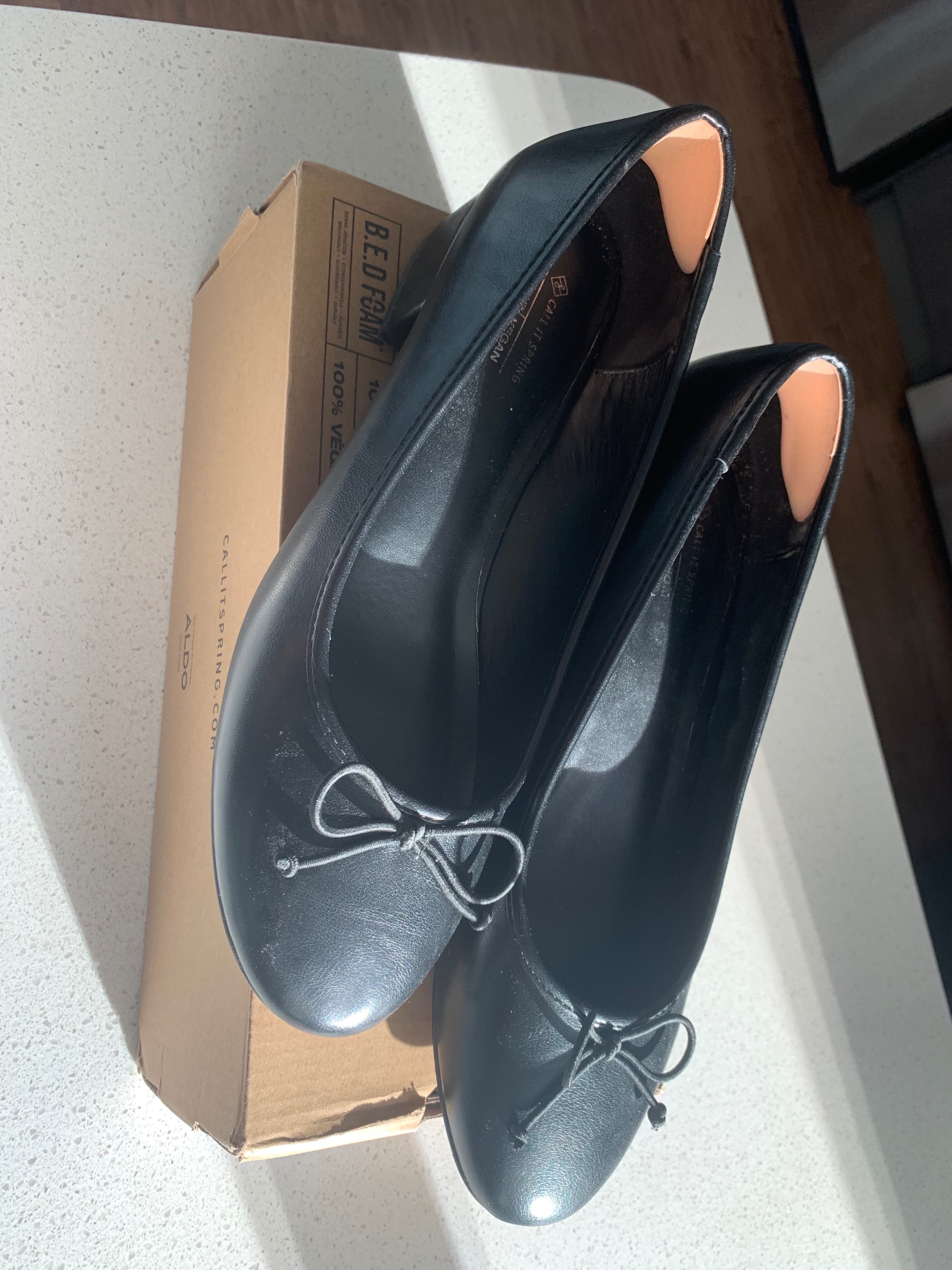 🩰 Call It Spring Black Ballet Penny Loafers with Bow