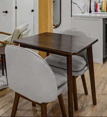 BRAND NEW Square Walnut Dining Table - 27.6" x 27.6" - photo 4