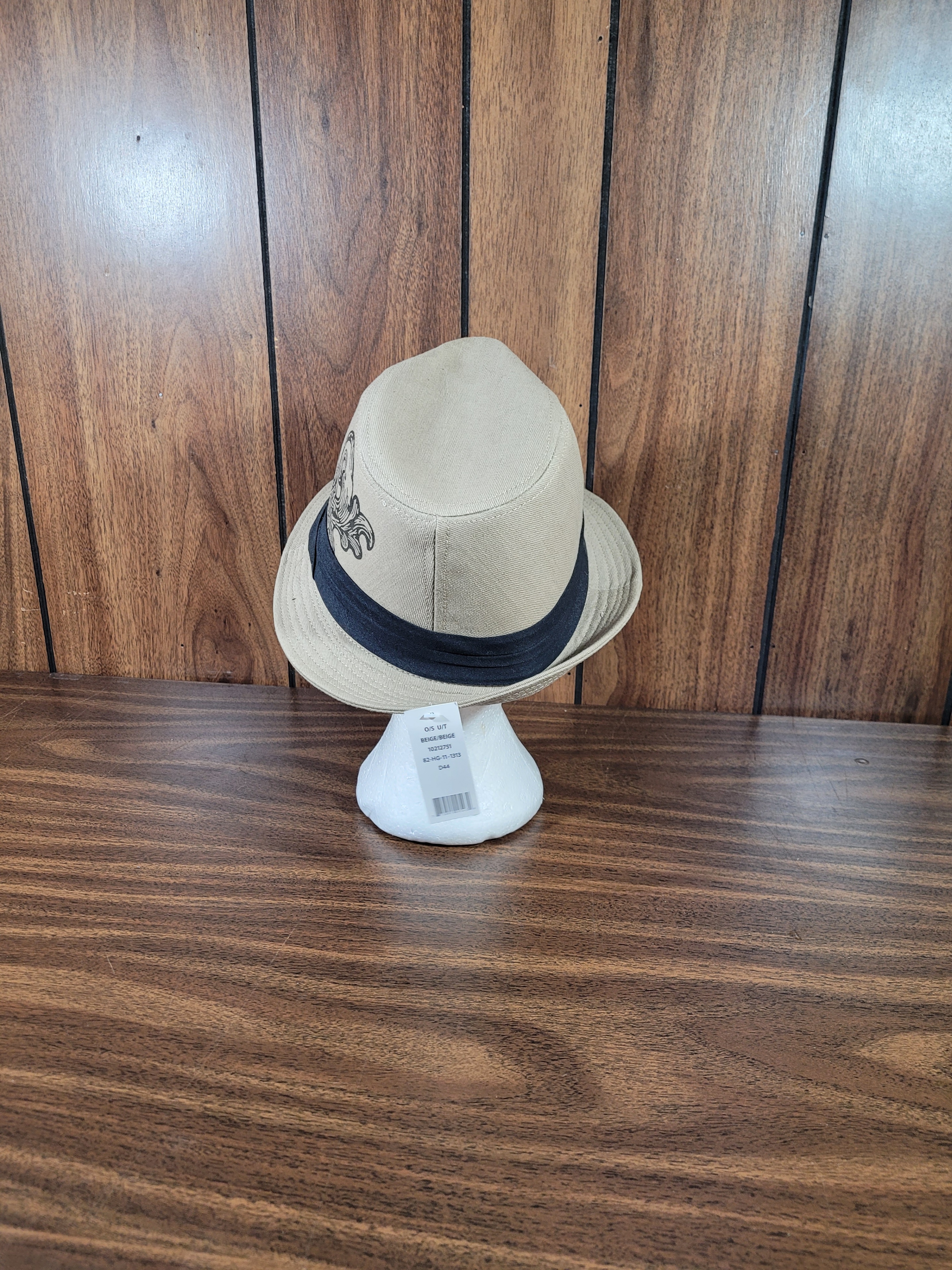Tan Fedora Hat with Black Band - photo 3