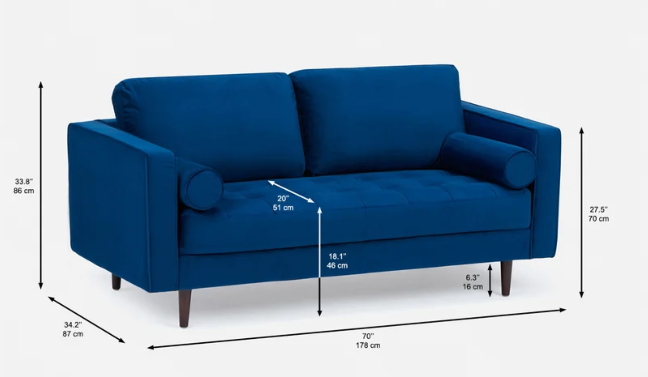 SOFA 沙發 / Velvet Loveseat "Kinsey"