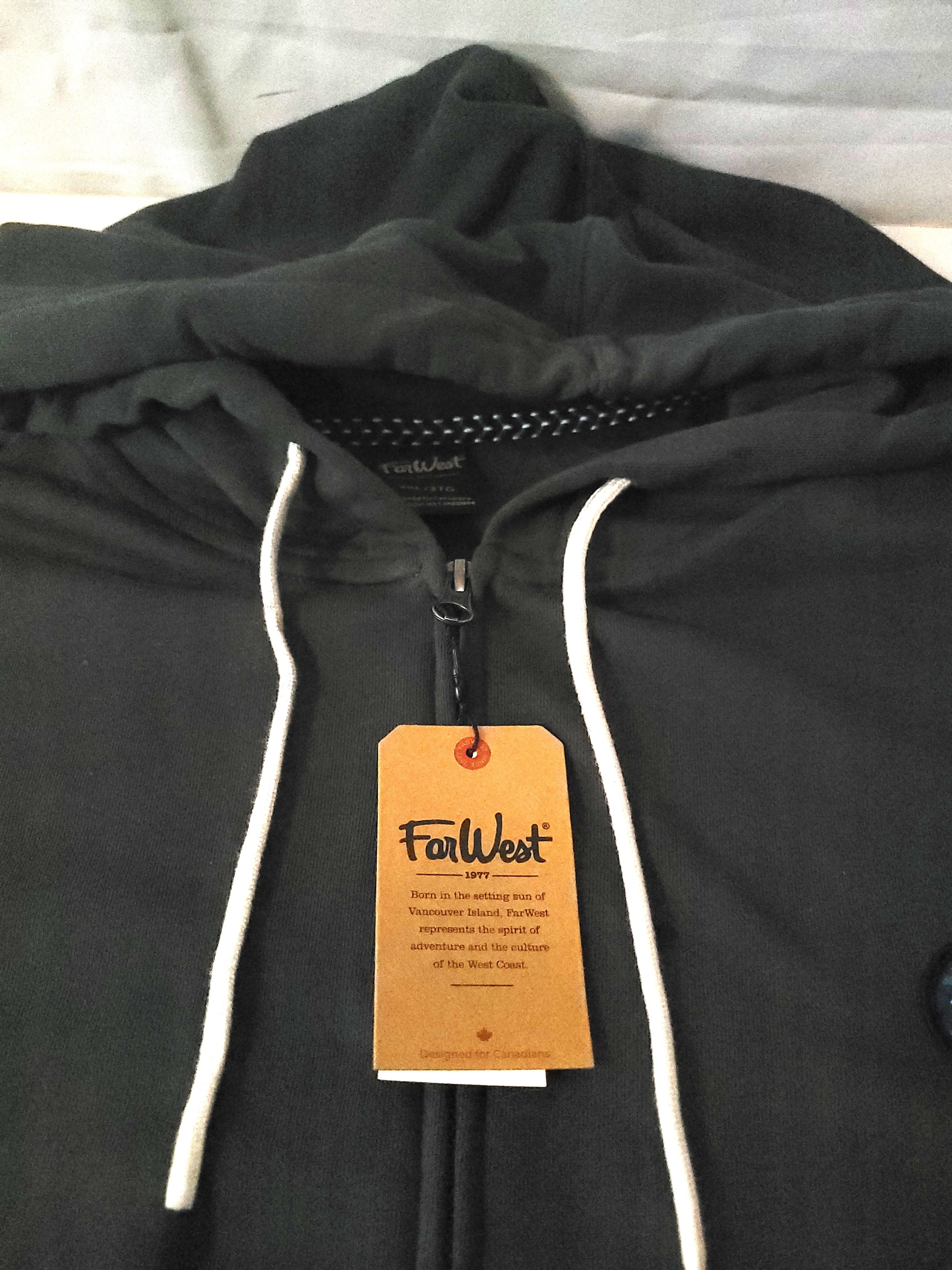 NWT FarWest Men's Full Zip Hoodie Charcoal Gray 3XL New - photo 3