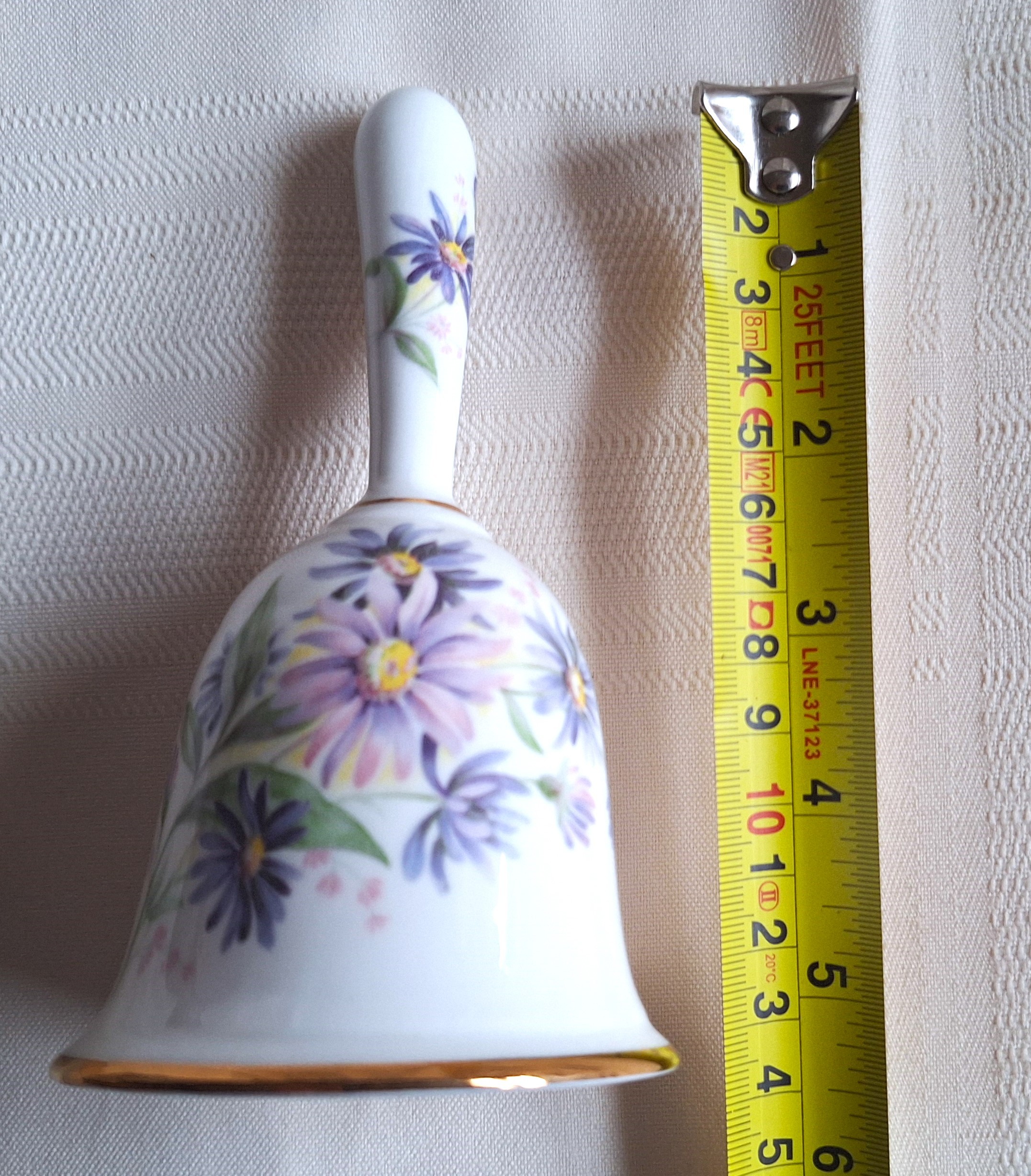 Vintage FLORAL SEPTEMBER Dinner Bell Fine Bone China by Sunrise - photo 4