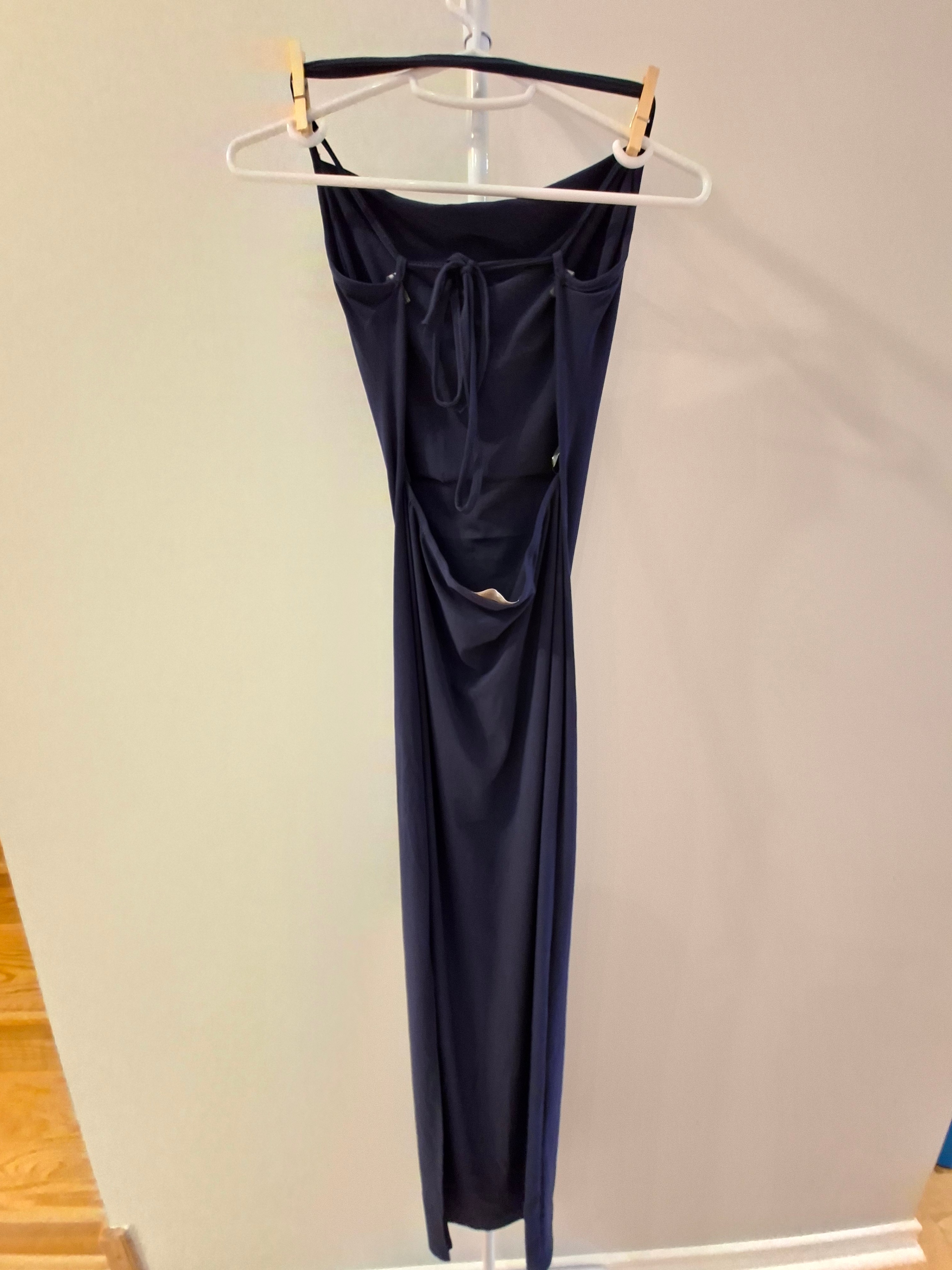 Navy Blue Maxi Dress with slit (Prom/formal/Gala) - photo 2