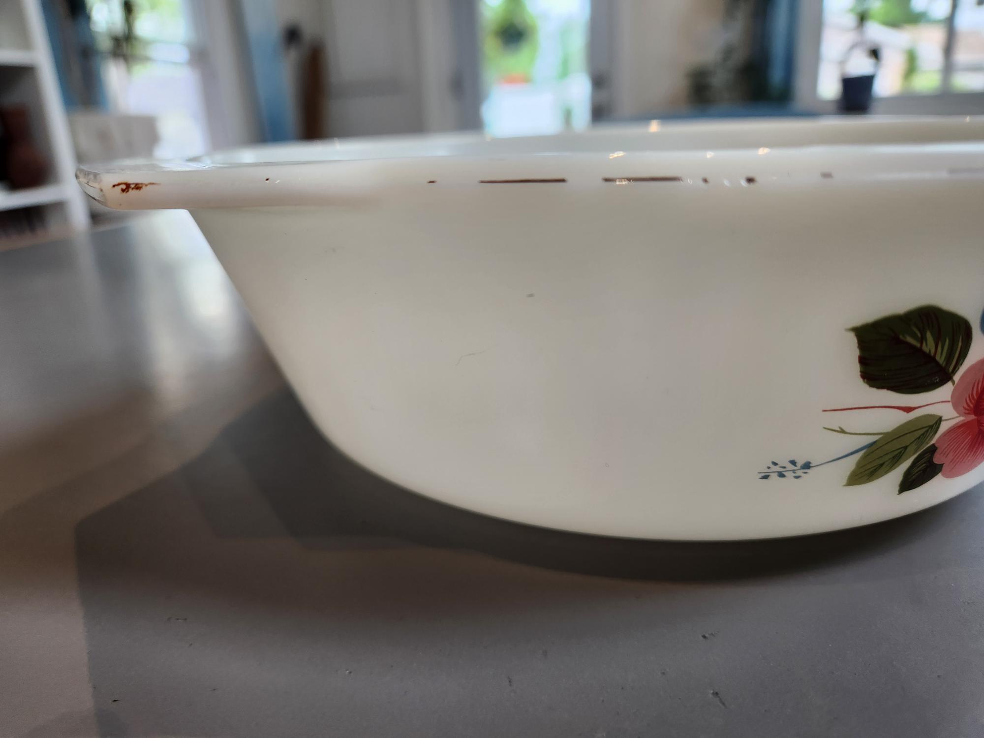 Vintage "Cottage Rose" Pyrex Casserole Dish, No Lid - photo 3
