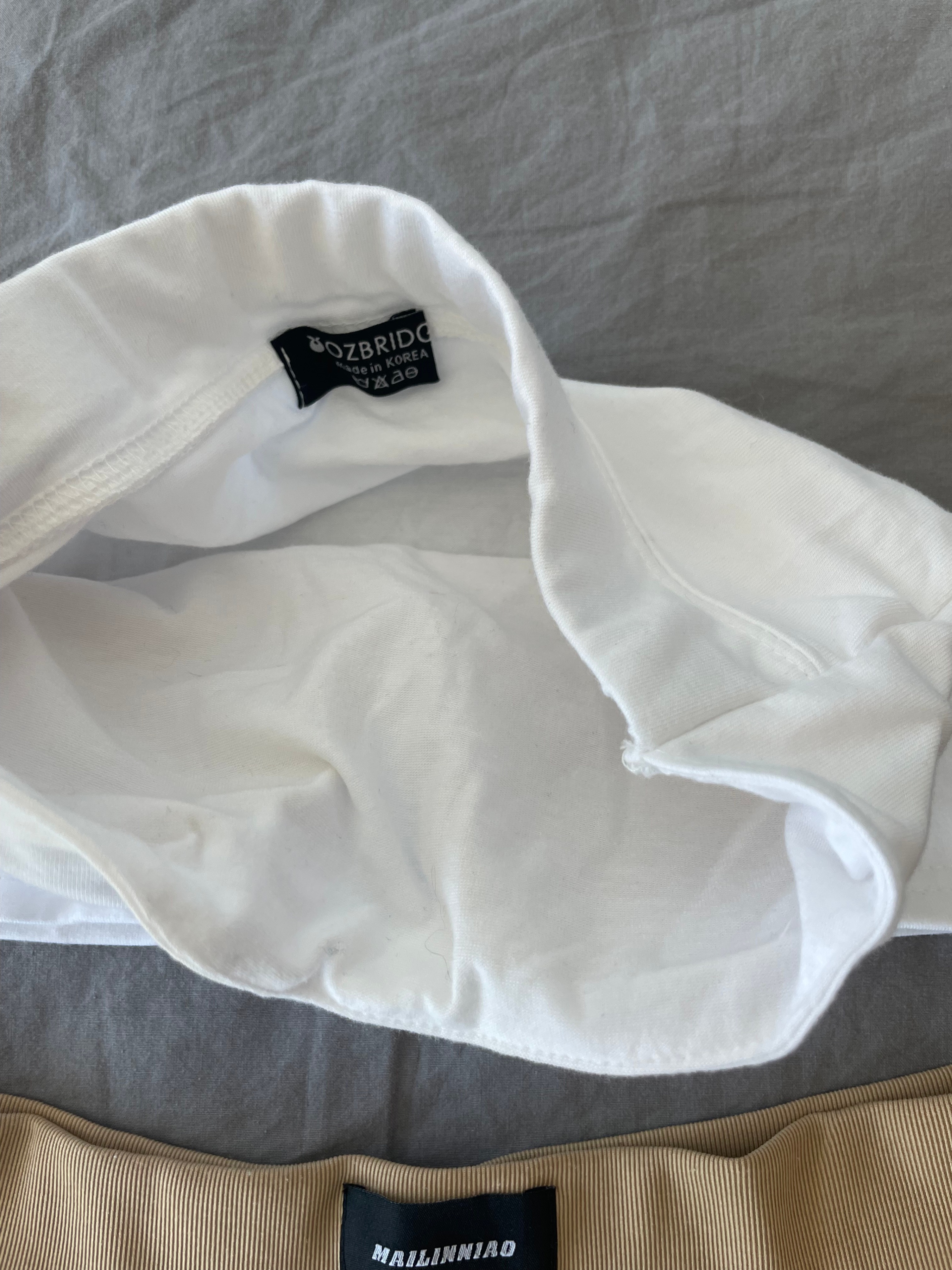 White Bandeau Top & Mailinniao Tan Shorts Set - photo 4