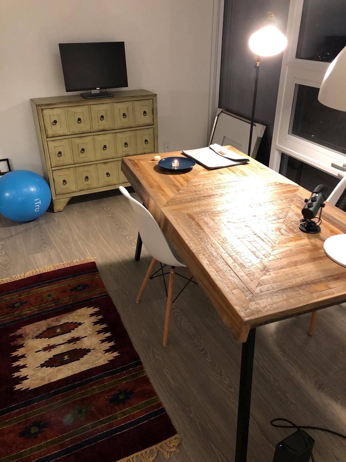 Rustic Industrial Teak Dining Table