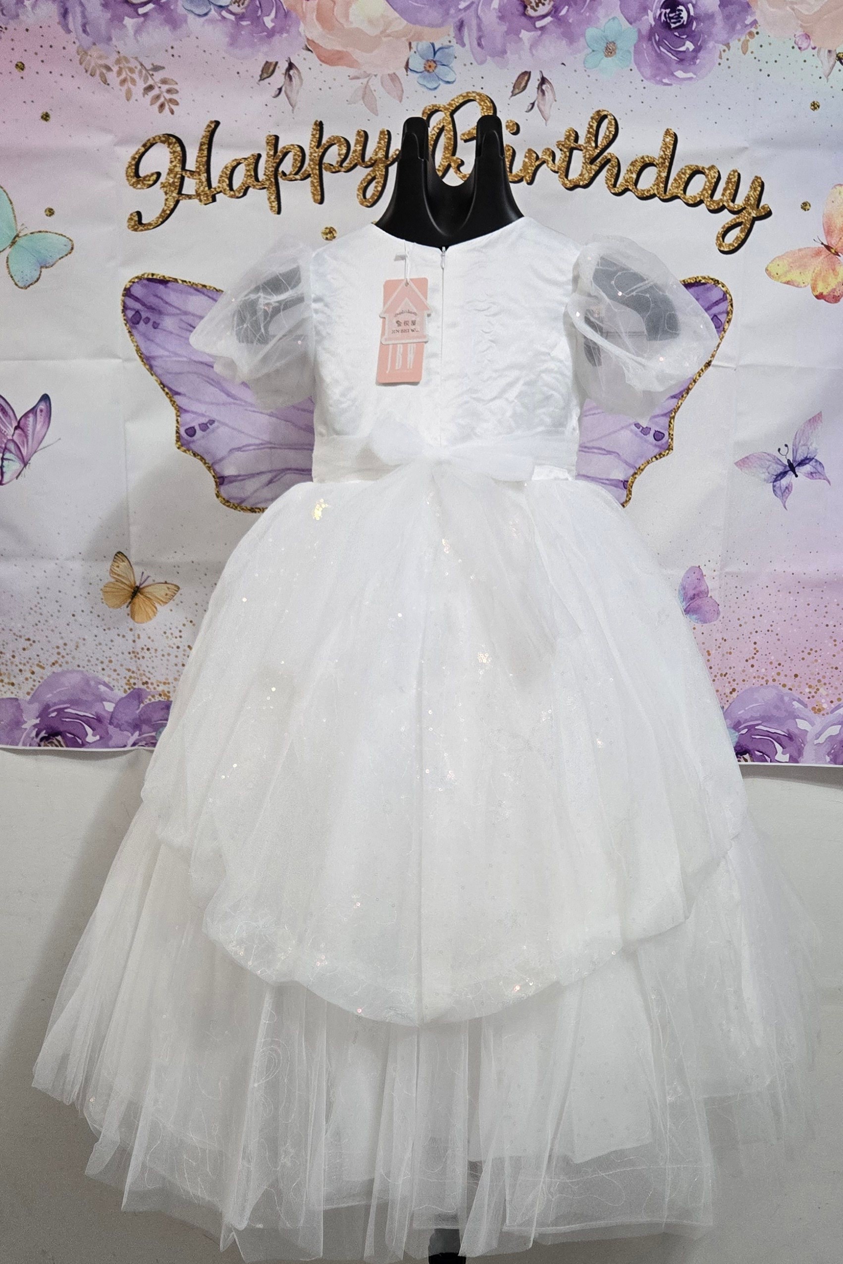 White Party Dress with Sequins: 23138 - photo 2