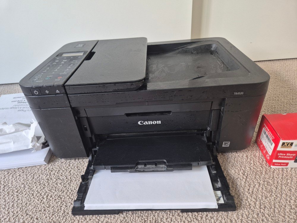 Canon PIXMA TR4520 Wireless Printer + NEW XL Ink Set + Paper - photo 2