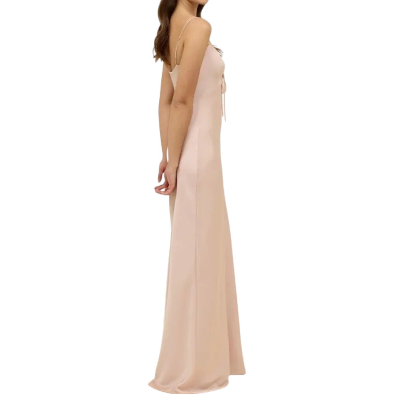 Park & Fifth Pink York Maxi Dress Size M Ruched Slip Wedding - photo 2
