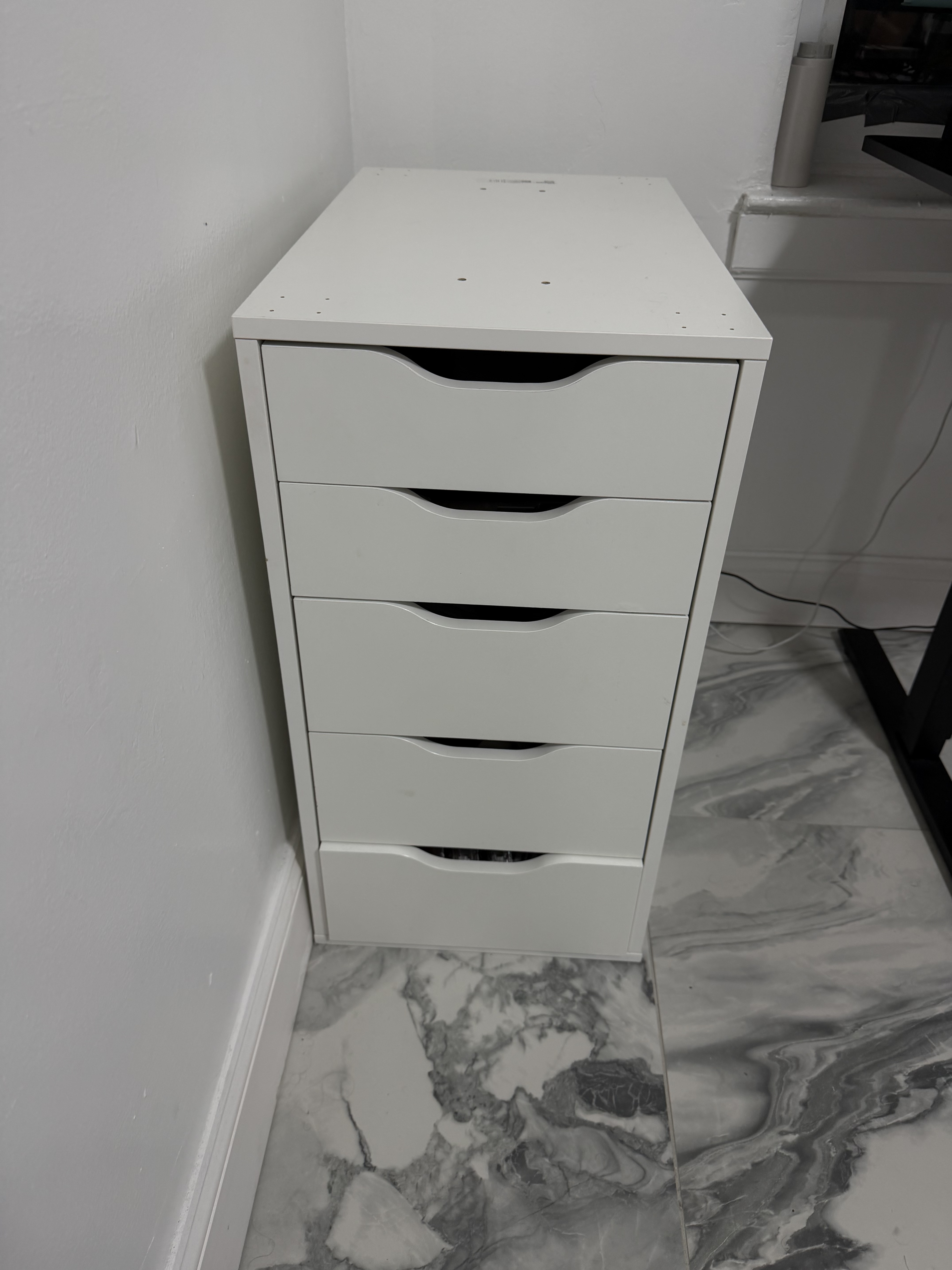 IKEA ALEX White 5-Drawer Rolling Cabinet - photo 2