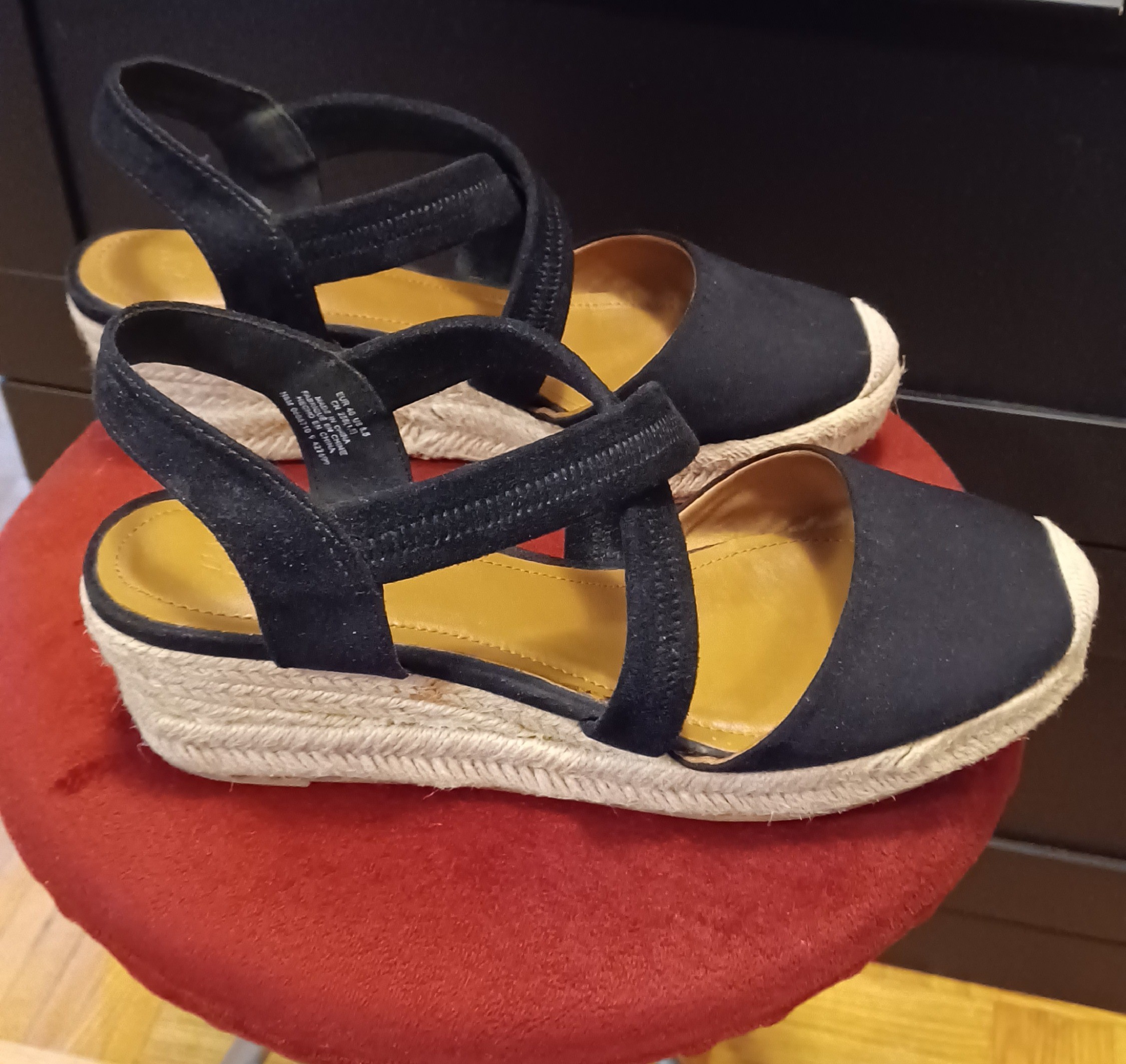 Black Wedge Espadrilles Shoes - photo 2
