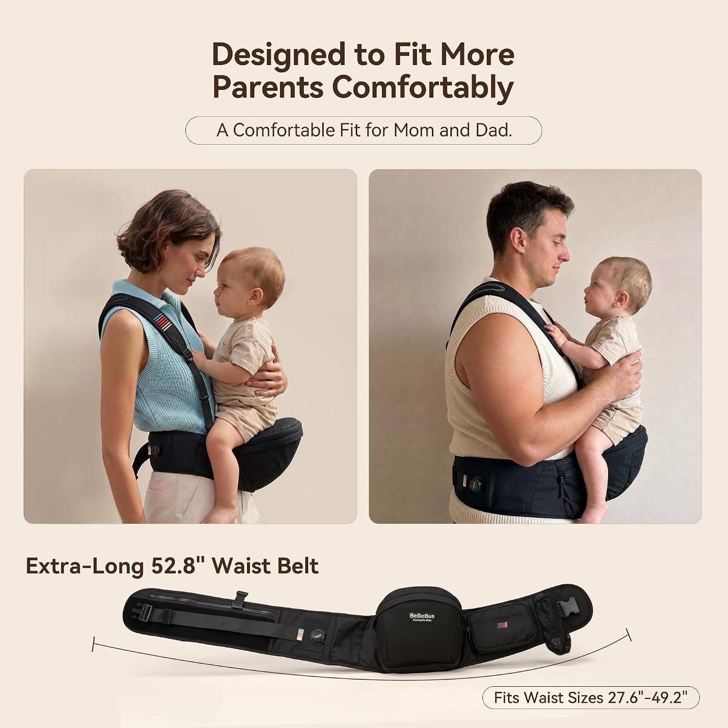 NEW~ Hip Seat Carrier One-Hand Dial Newborn-44lbs - photo 2