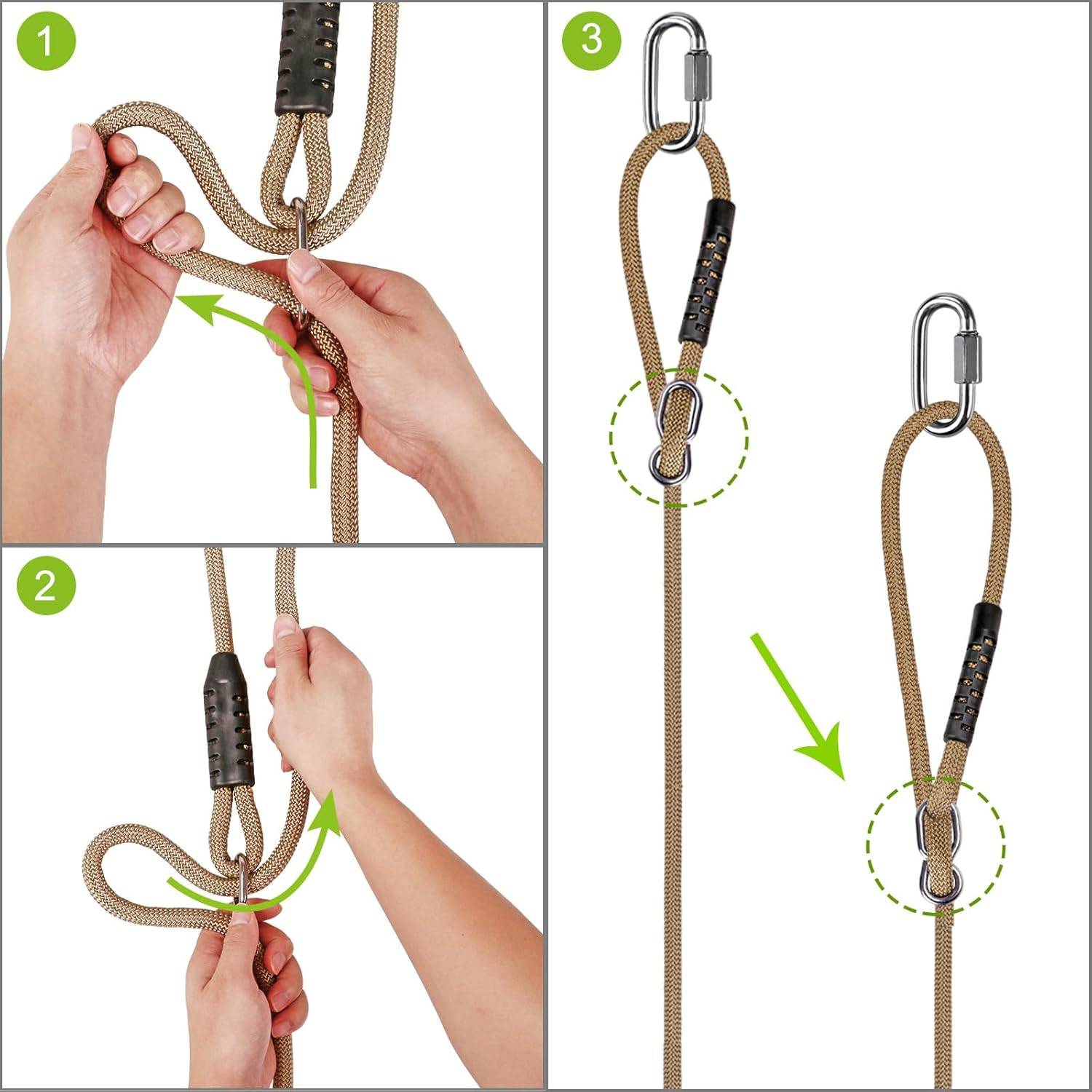 Swing Seat, Non Slip Tree Swing Set with Adjustable Rope