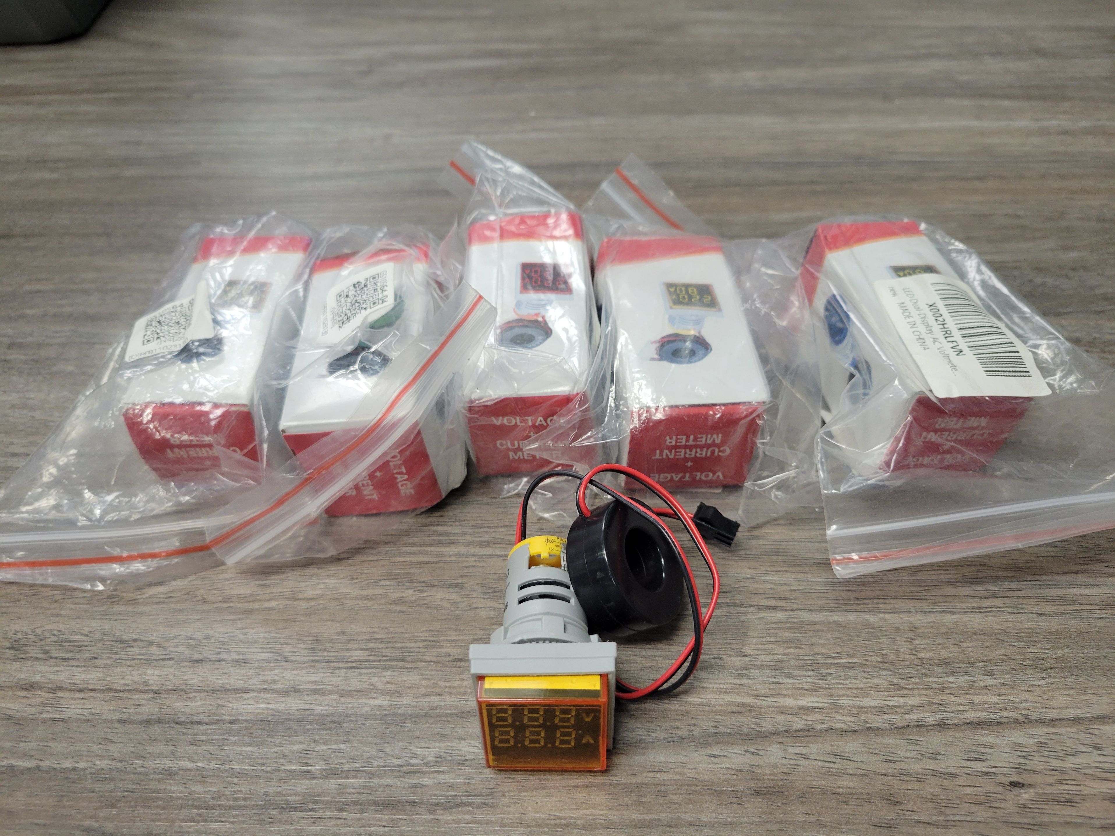LED Dual-Display AC Voltmeter Ammeter