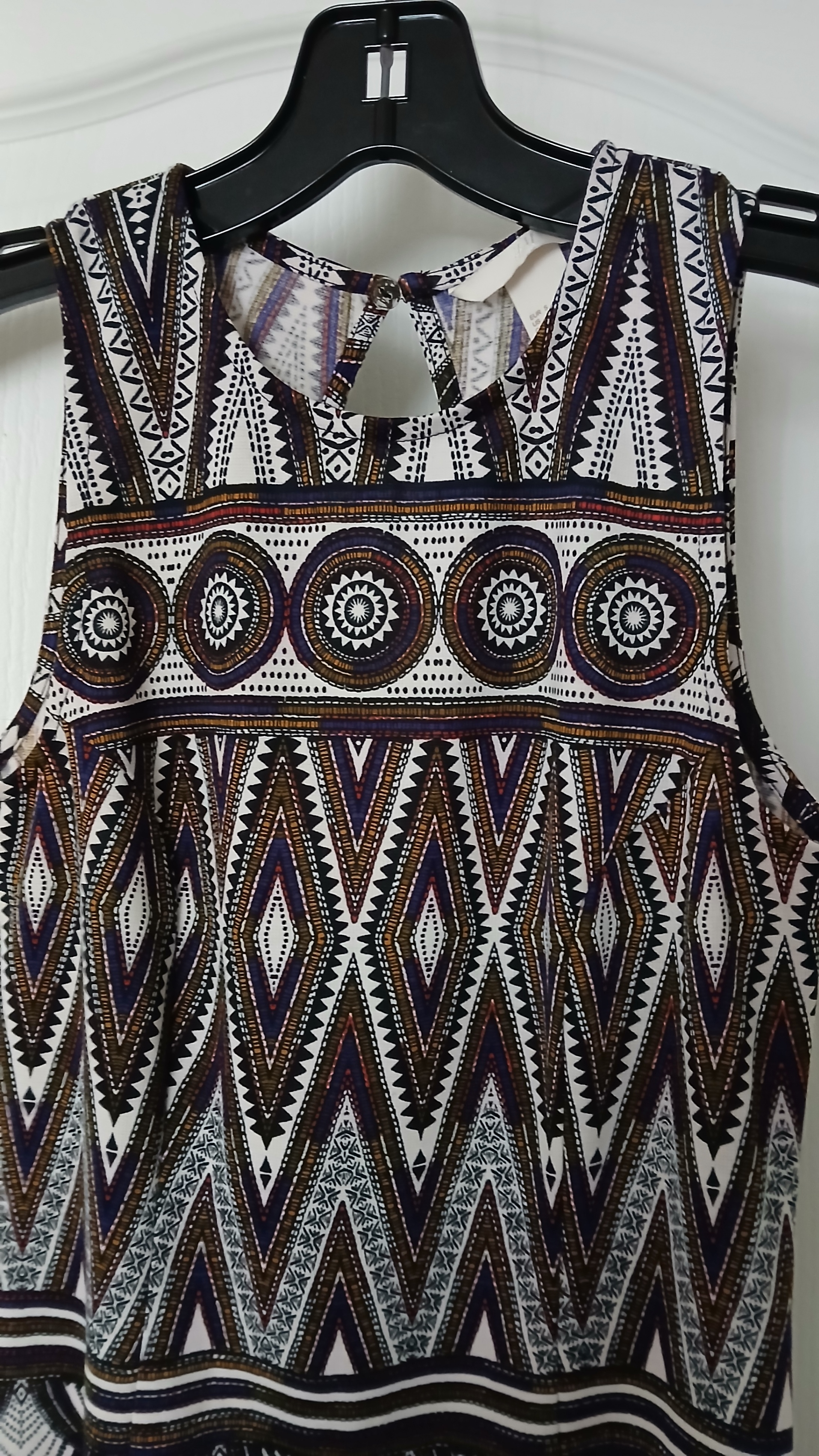 H&M Geometric Patterned Sleeveless Dress Size Small, Like New - photo 4