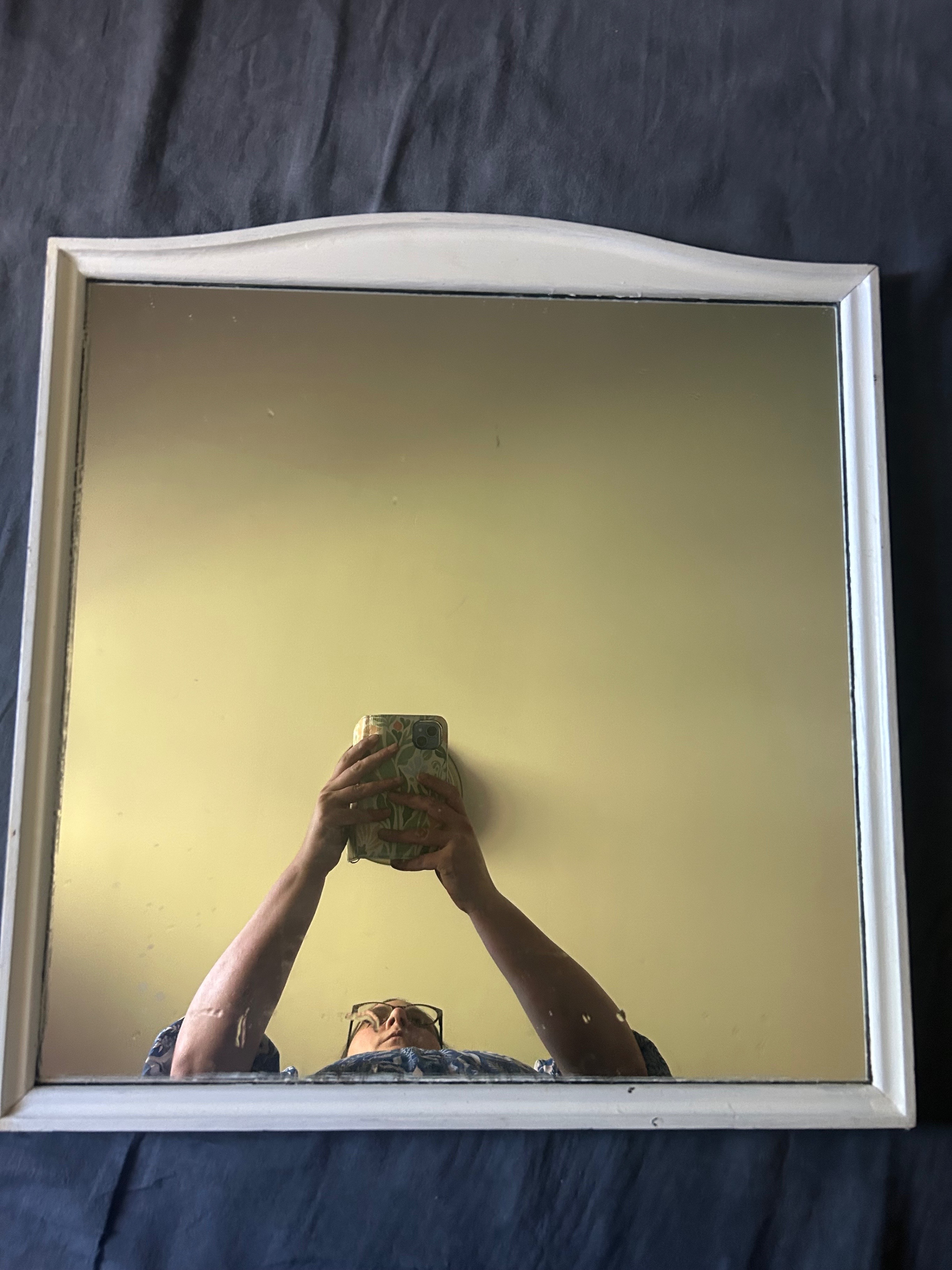 Vintage Wooden Mirror - Chalk Painted - photo 2