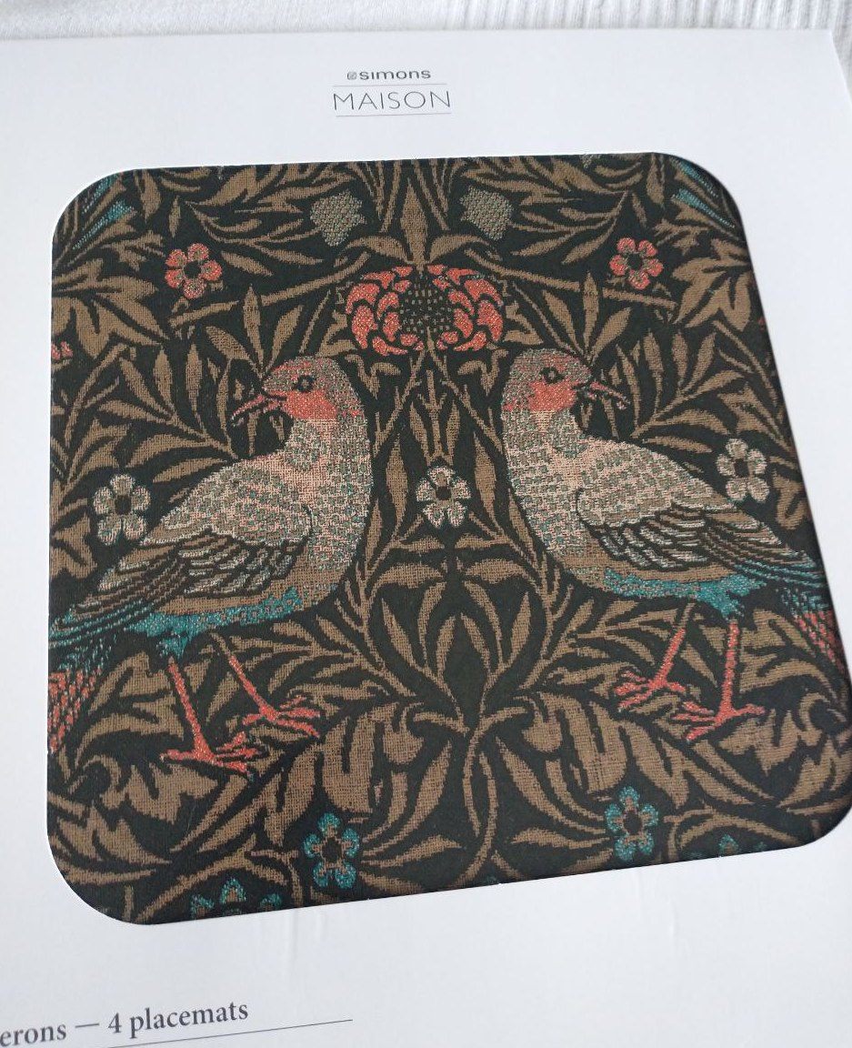 Birds Tapestry - Placemats Set (4) - Simons - New - photo 2