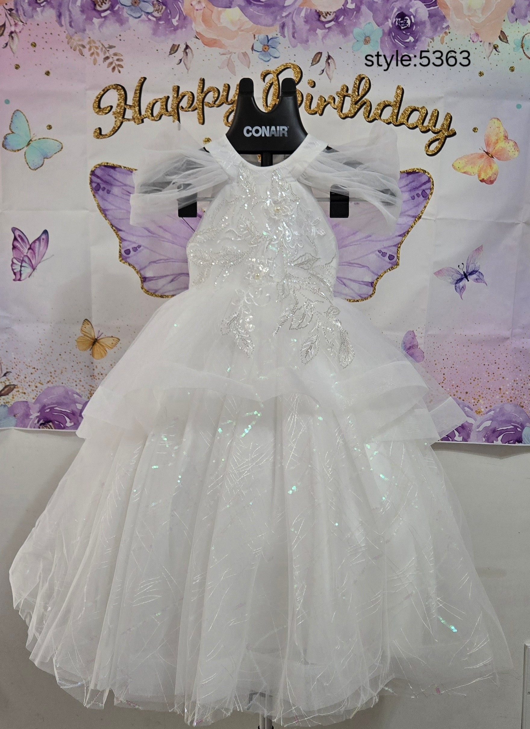 White Flower Girl Dress Style 5363