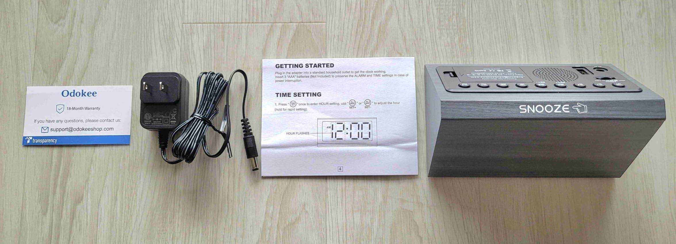 Wooden Digital Alarm Clock - photo 2
