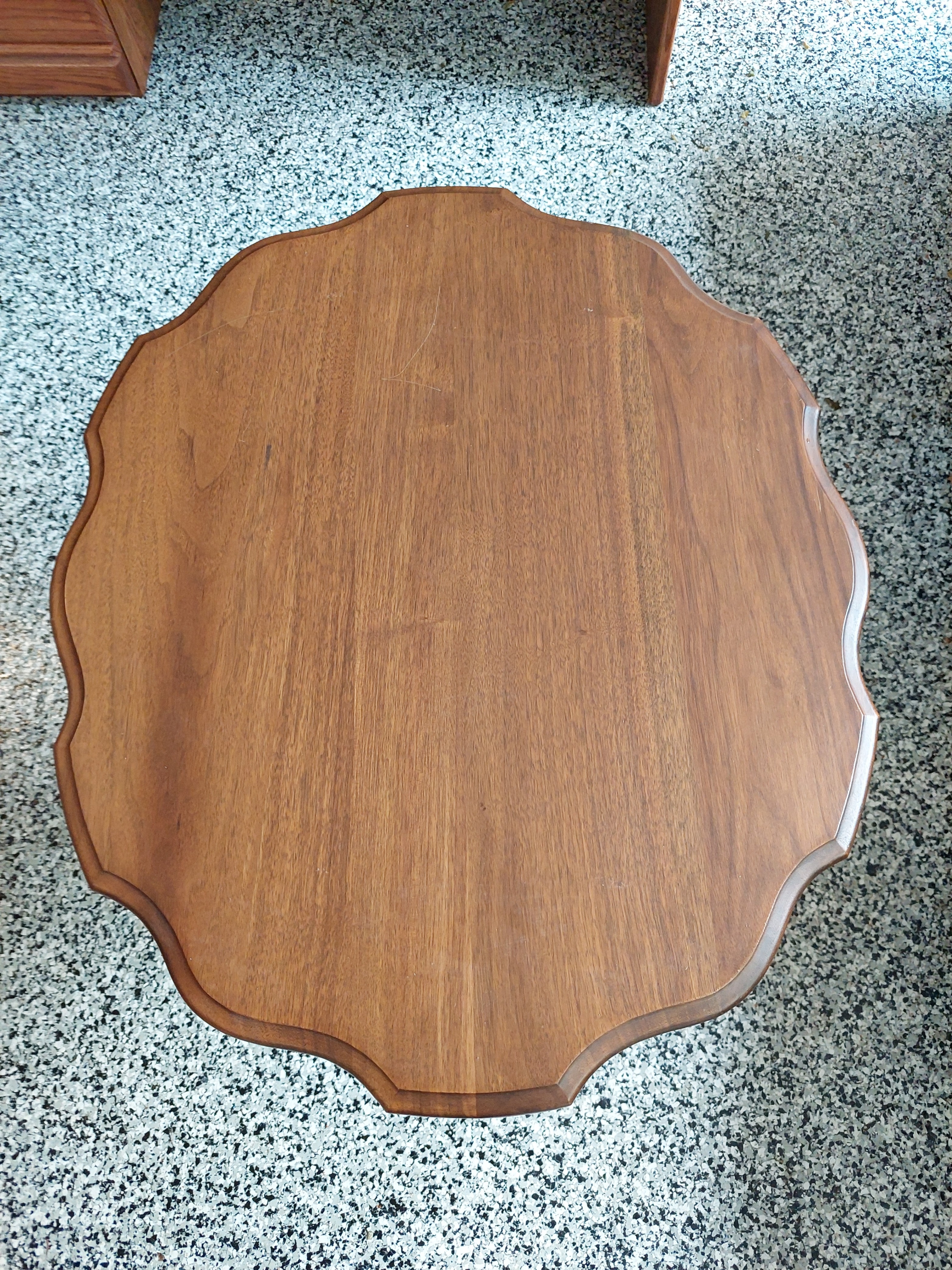 Wooden Pedestal Accent Table