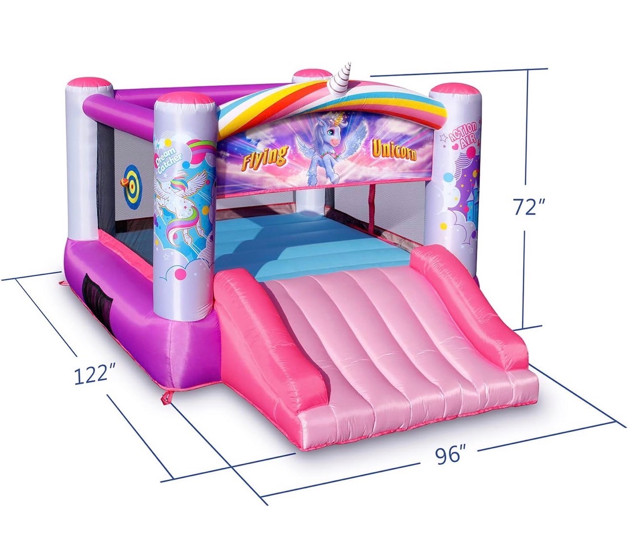 Unicorn Inflatable Bounce House with Blower, Durable Sewn Thick - photo 3
