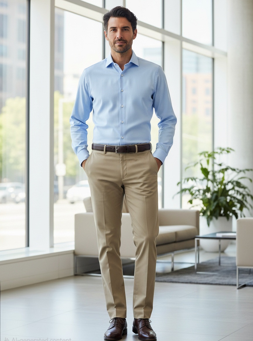 BRAND NEW MEN'S FORMAL PANT WITH A NEW BELT (36 X 30) - photo 3