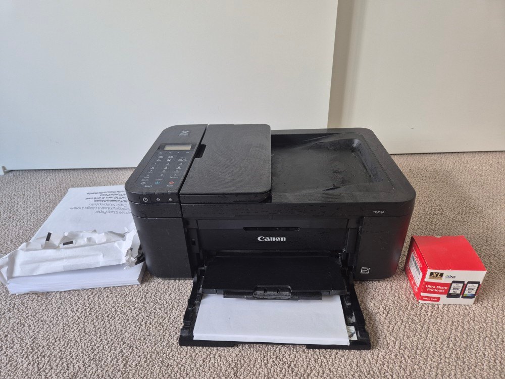 Canon PIXMA TR4520 Wireless Printer + NEW XL Ink Set + Paper