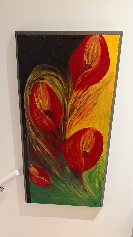Abstract Floral Oil Painting - photo 5