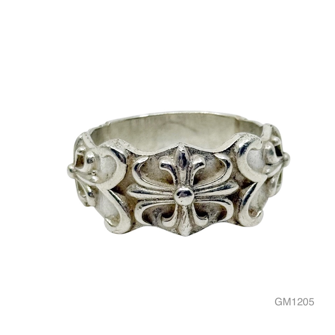 Chrome Hearts sterling silver Maltese cross band ring - GM1205