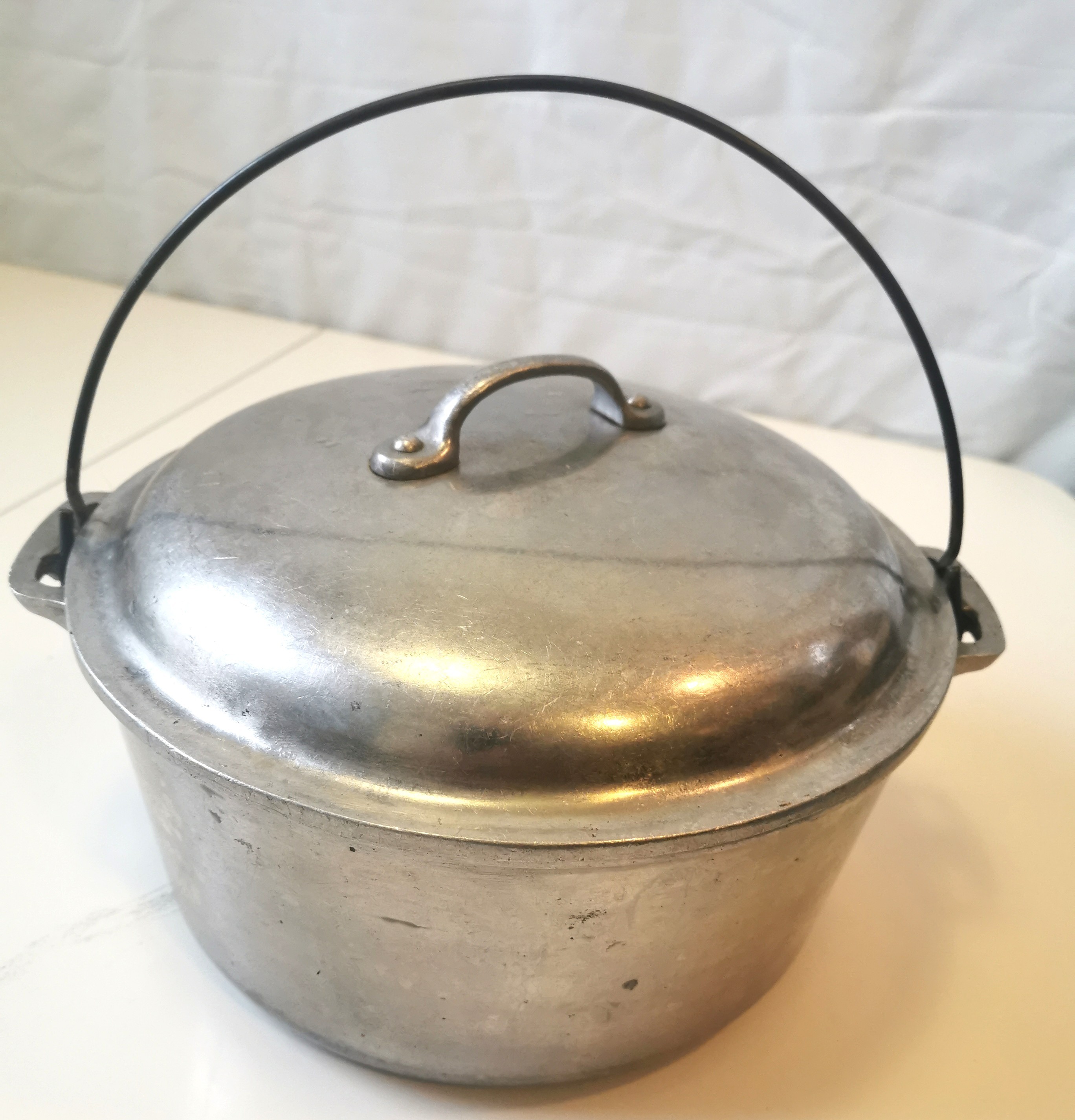 Heavy Duty Cast Aluminum Dutch Oven Lid Majestic Cookware 1950s - photo 3