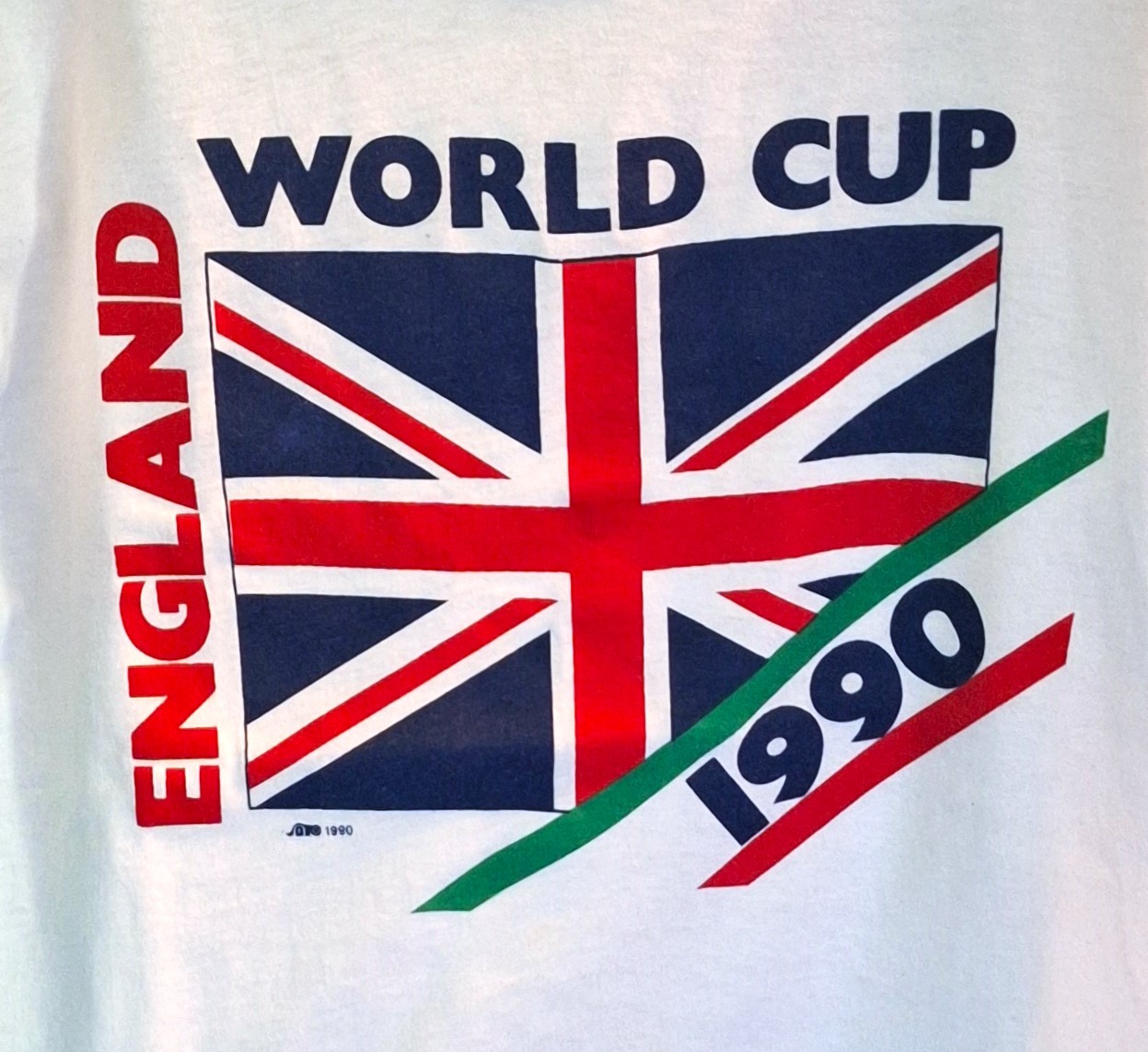 FIFA WORLD CUP 1990 Original Team ENGLAND T-SHIRT - New - photo 3