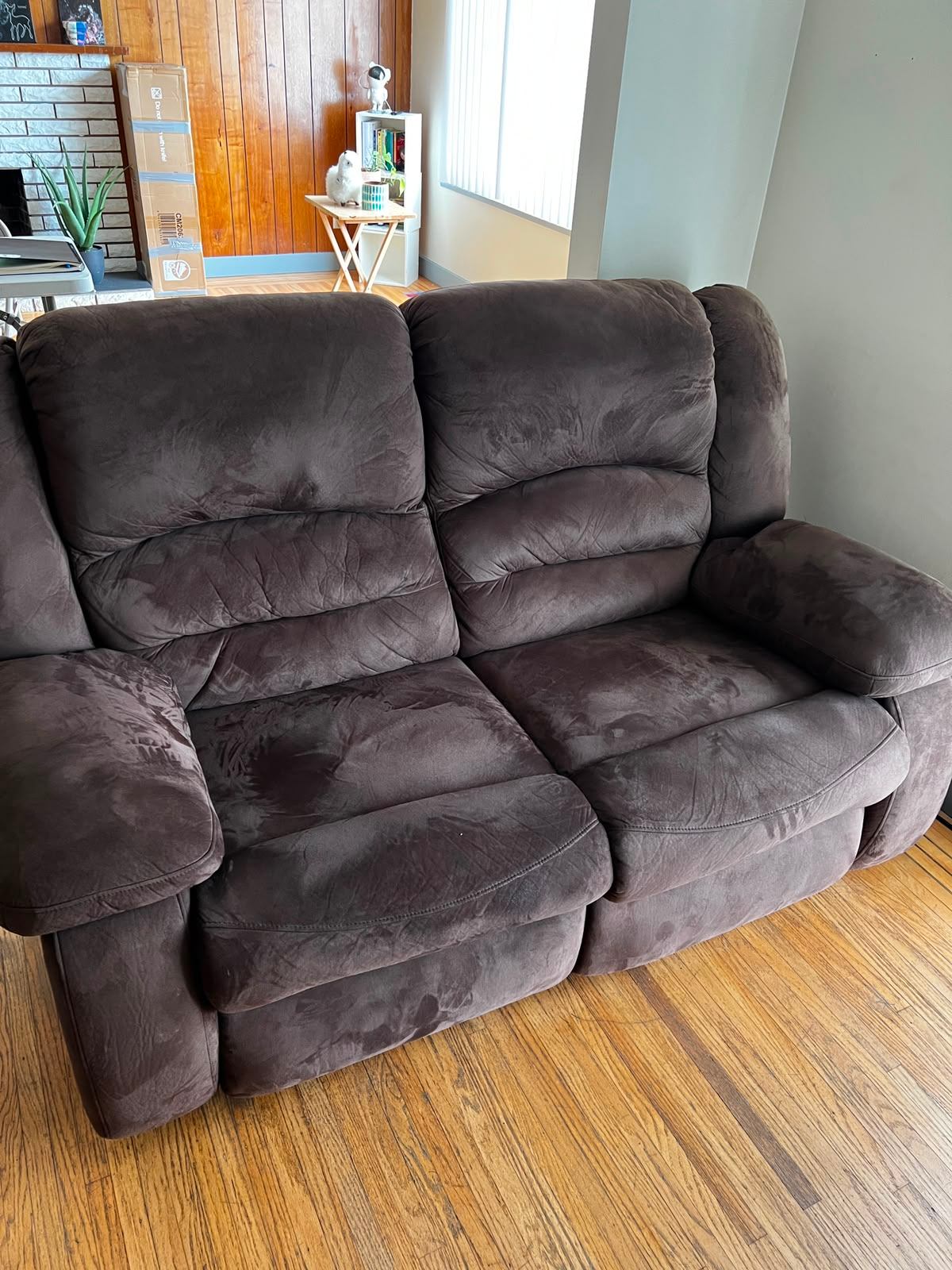 Brown Reclining Sofa