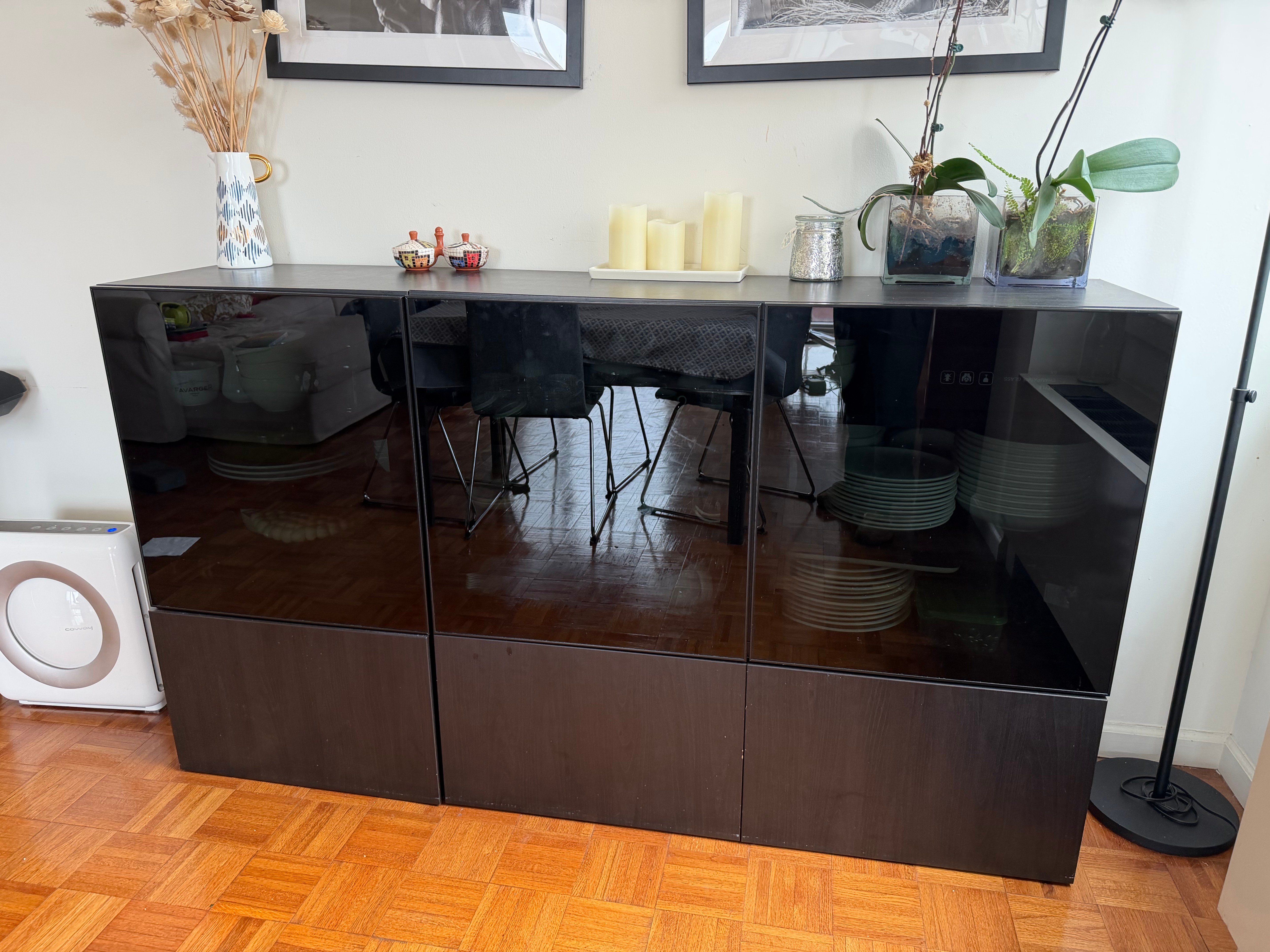 Black IKEA BESTA Console / Storage Cabinet