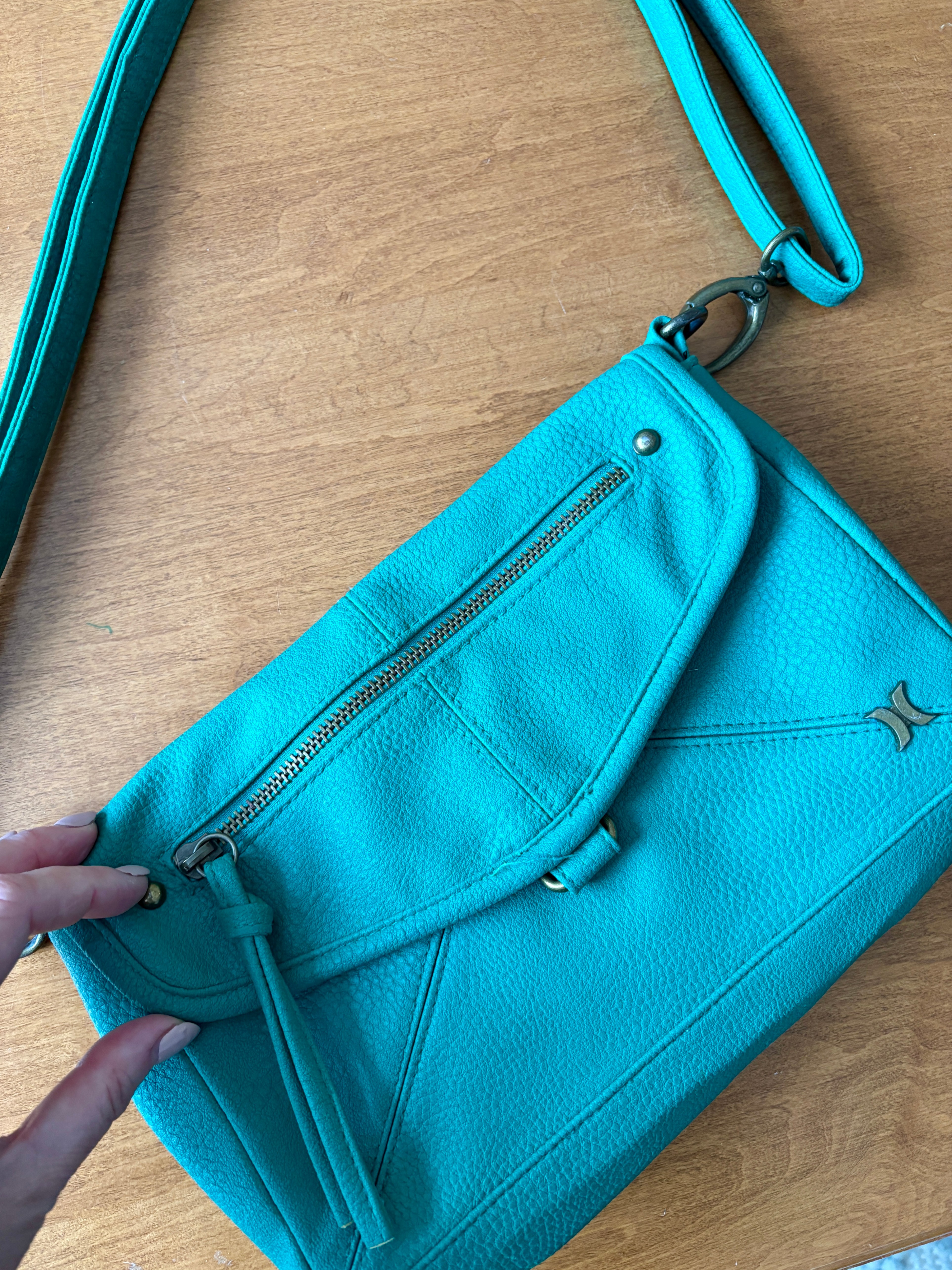 Retro early 2000's green 'leather' purse by Hurley )( - photo 4