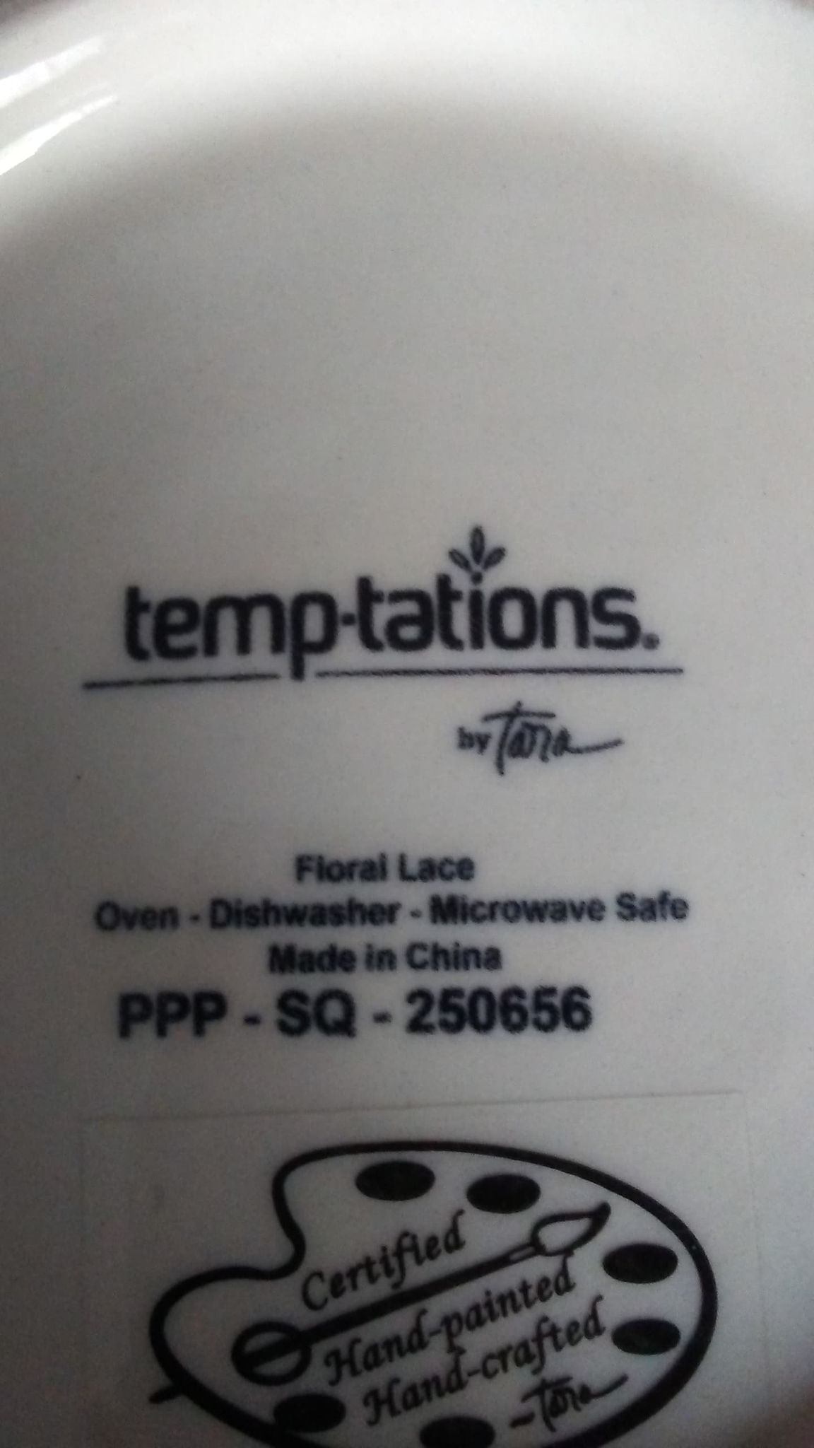 Temp-Tations by Tara Chip & Dip Platter Gray Floral Lace (New) - photo 3