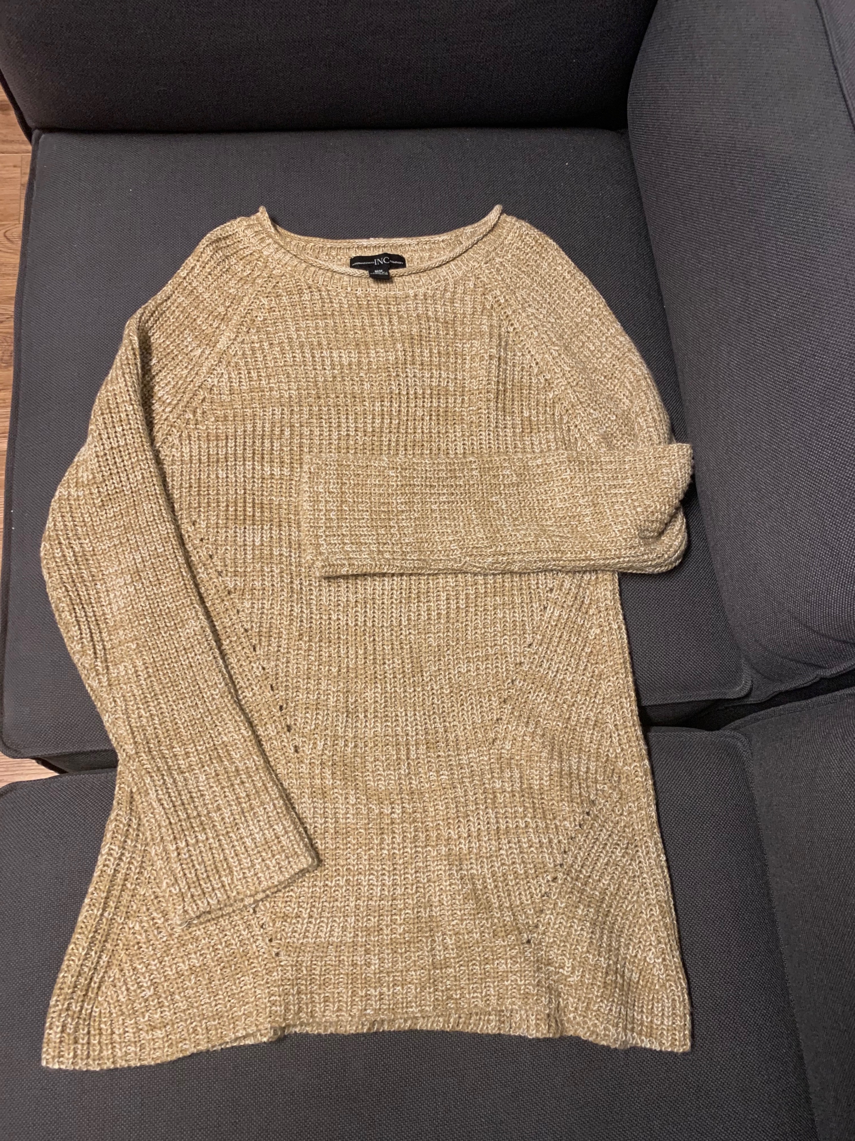 Gold Metallic Knit Sweater