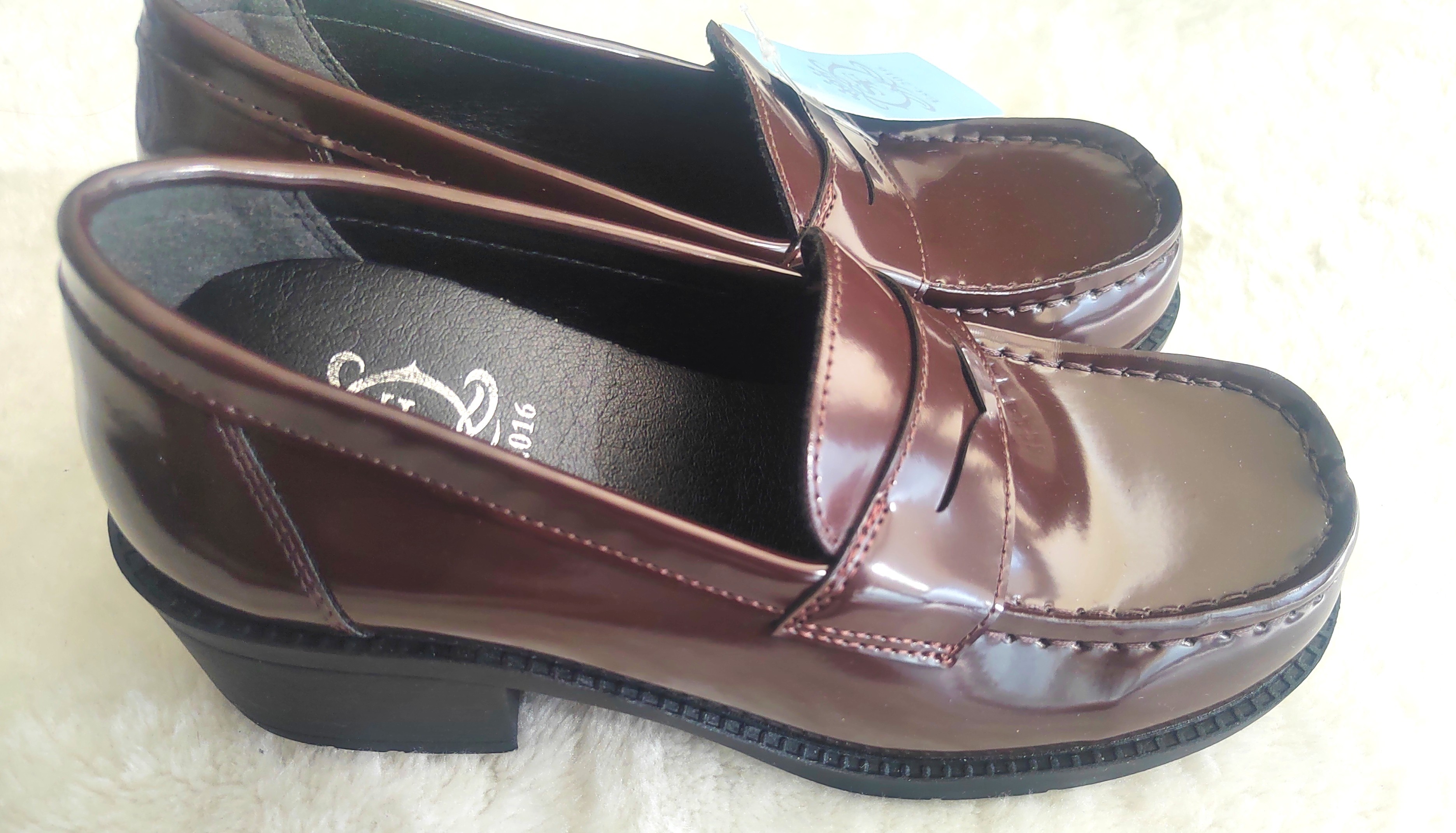 Shiny Brown Loafer Shoes - photo 2