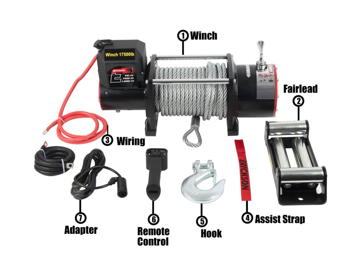 17,500 lb 12V DC Winch
