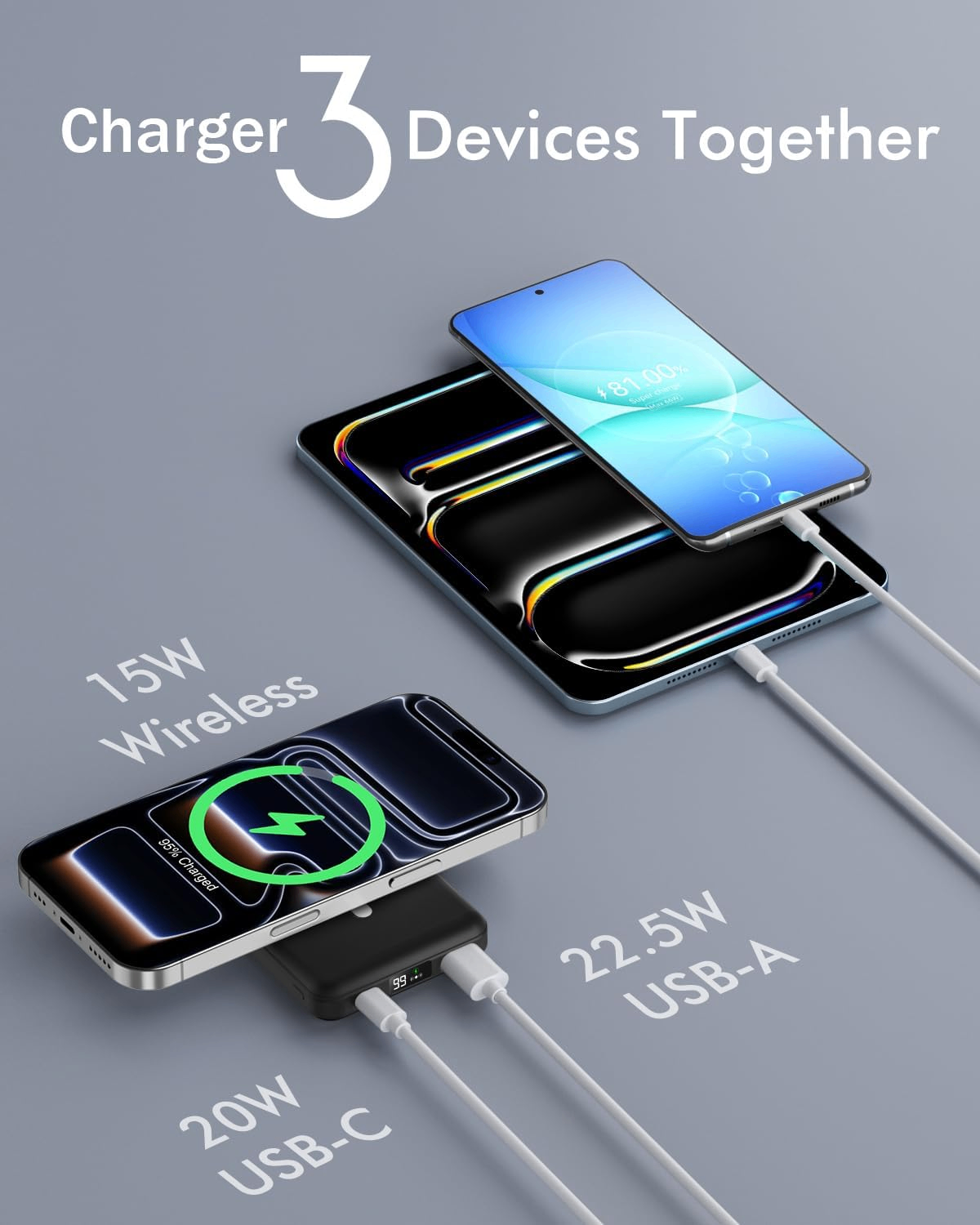$38 MagSafe Power Bank 10000mAh with Built-in USB-C Cables - photo 5