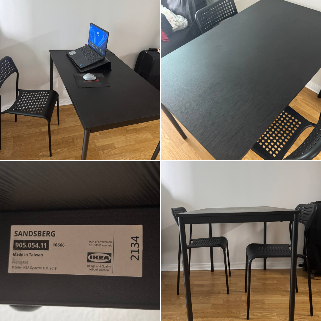 🧡IKEA SANDSBERG Black Desk / Table (DELIVERY AVAILABLE)