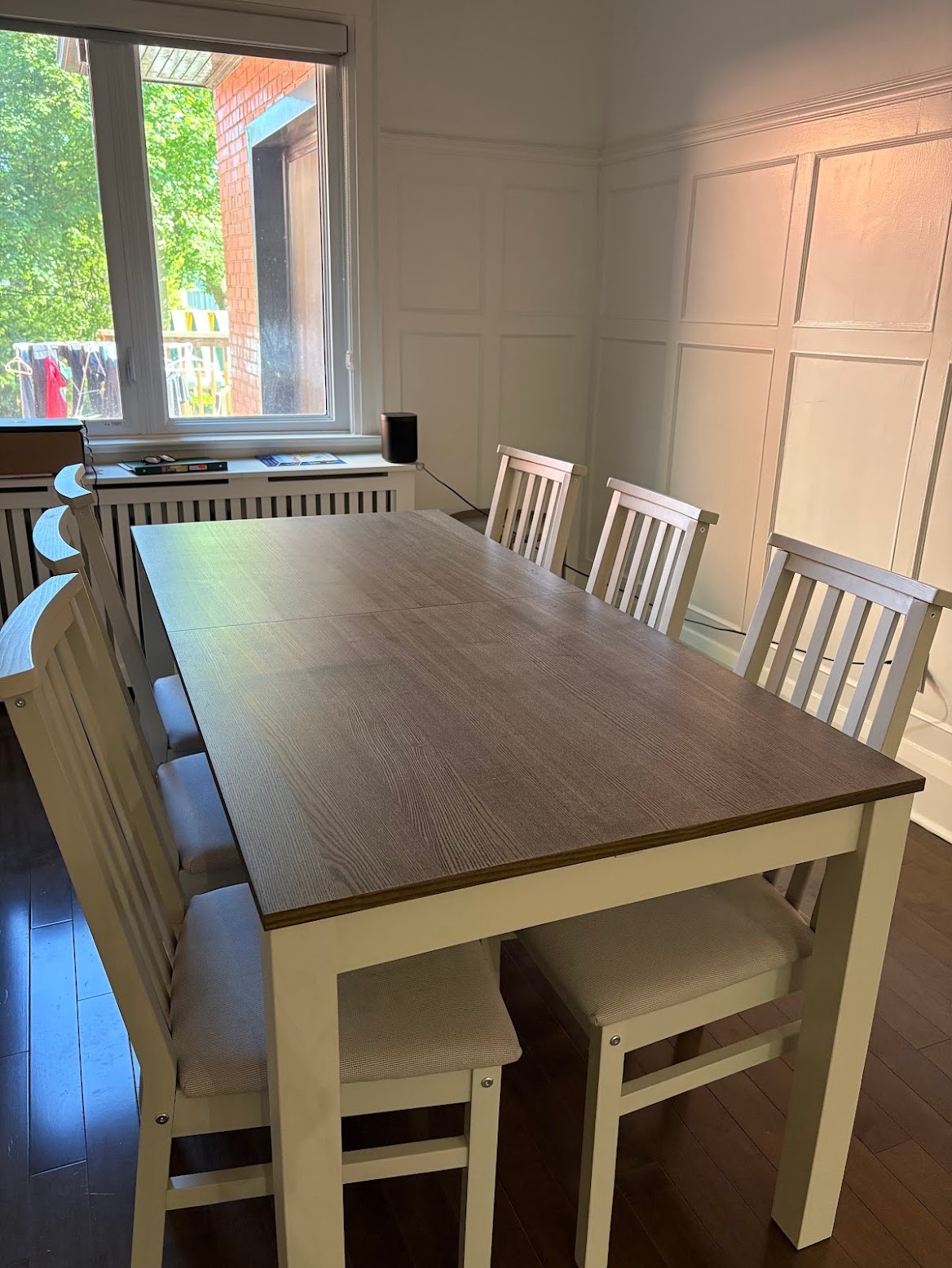 dining table + 6 chairs