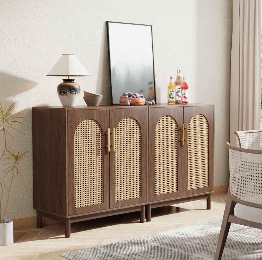 Rattan Accent Cabinet with 4 Doors - New in box - photo 5