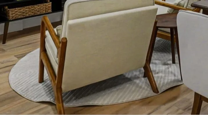 BRAND NEW 6' Round Cream Circular Area Rug - photo 3